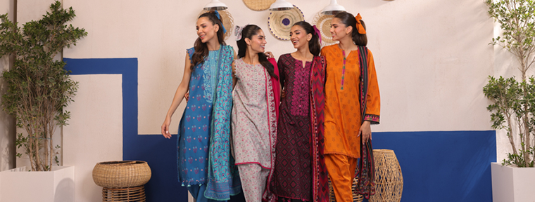 Explore Premium Unstitched Lawn Suits for Modern Women