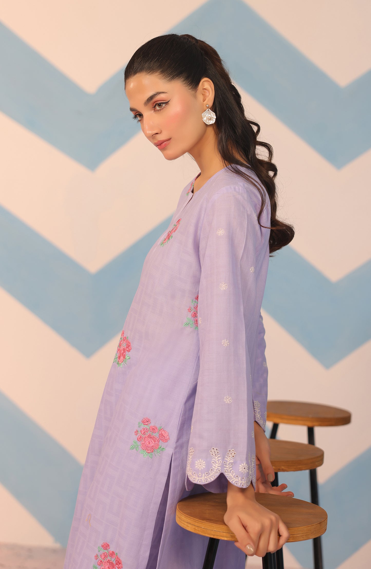 WRHJ23W-2025 JACQUARD Women READY TO WEAR SHIRT PANTS
