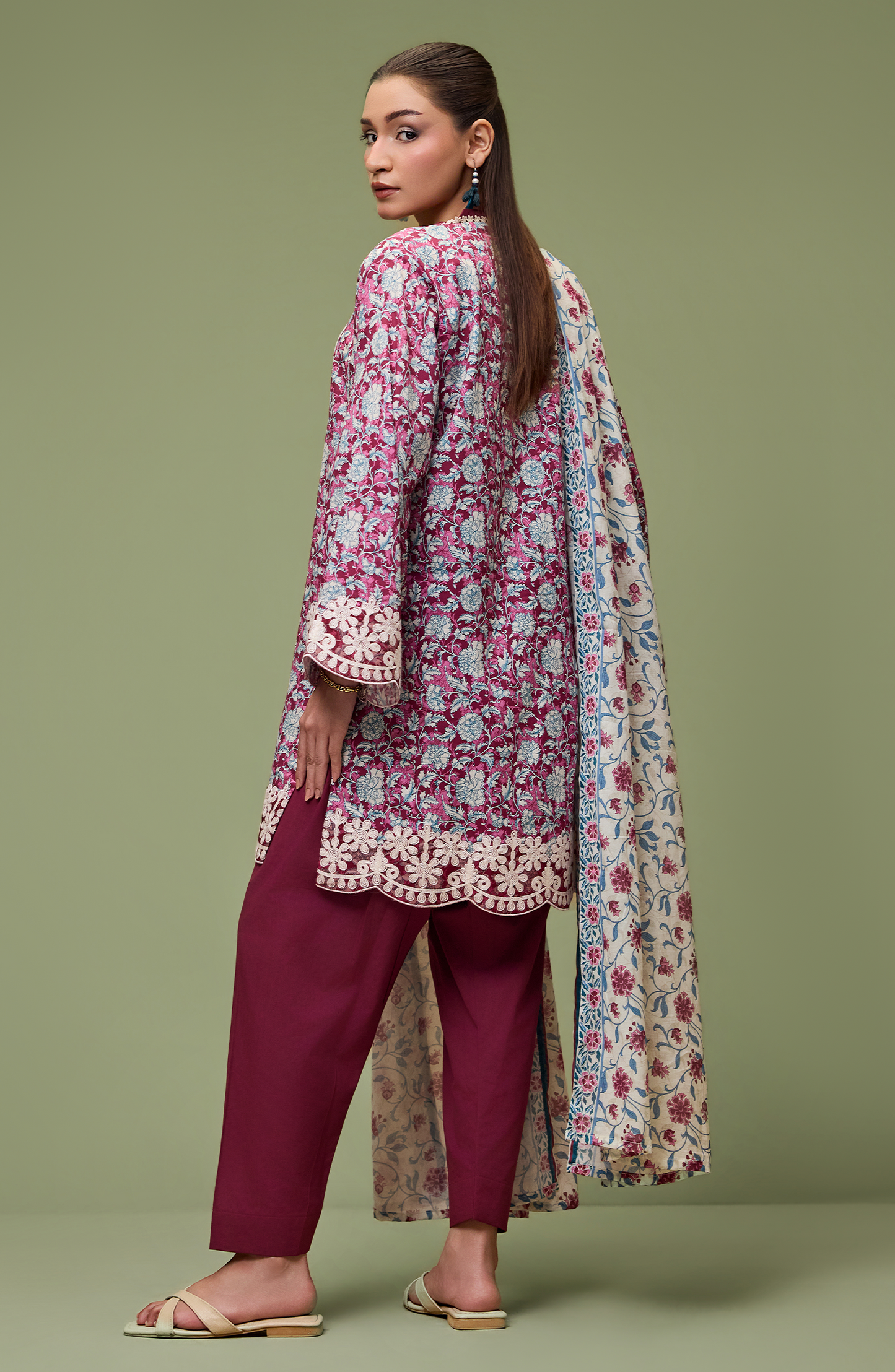 Unstitched | 3 Piece | Printed | Lawn Shirt | OTL-20166/U RED
