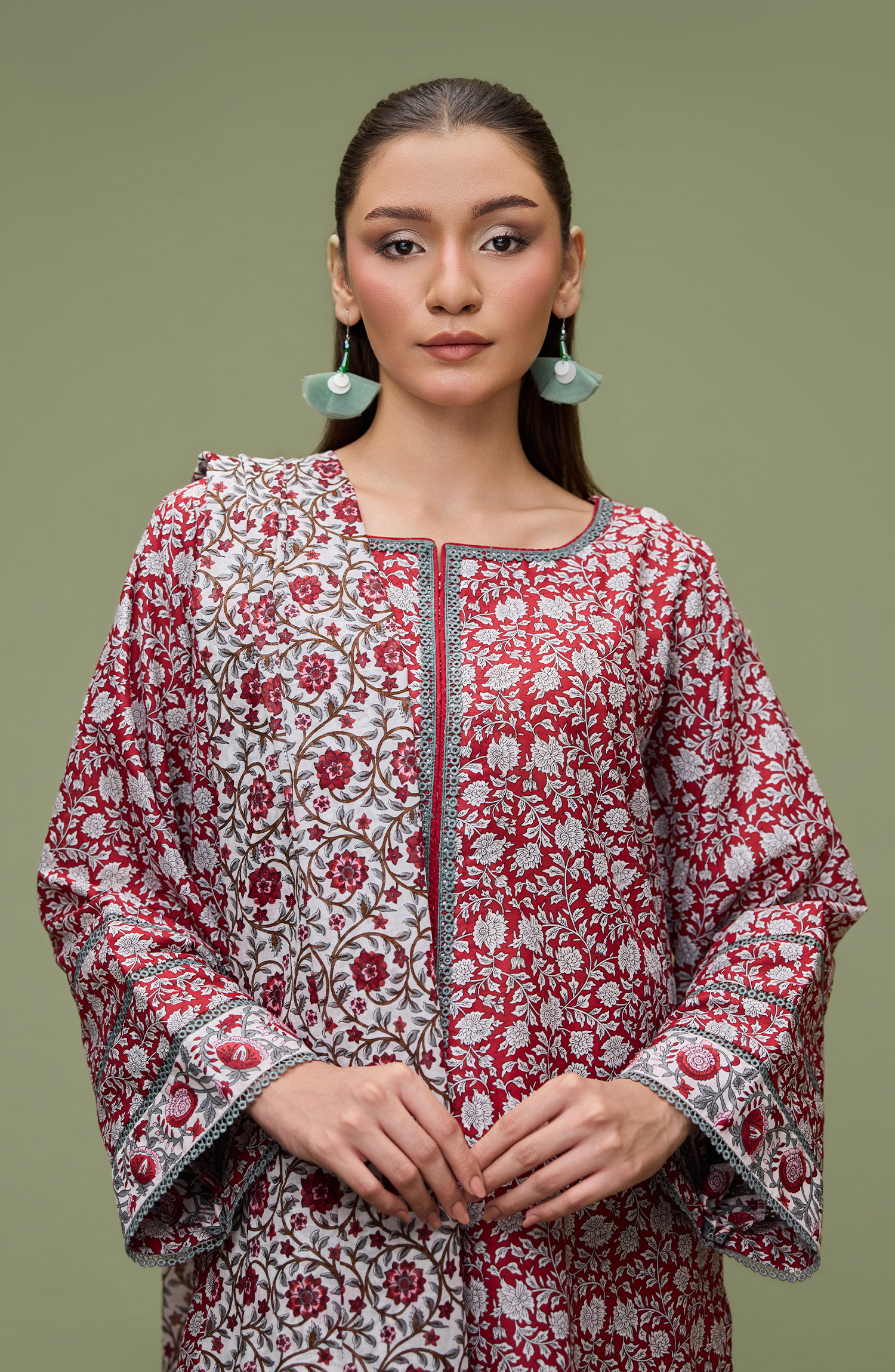 Unstitched | 3 Piece | Printed | Lawn Shirt | OTL-20166/U RED