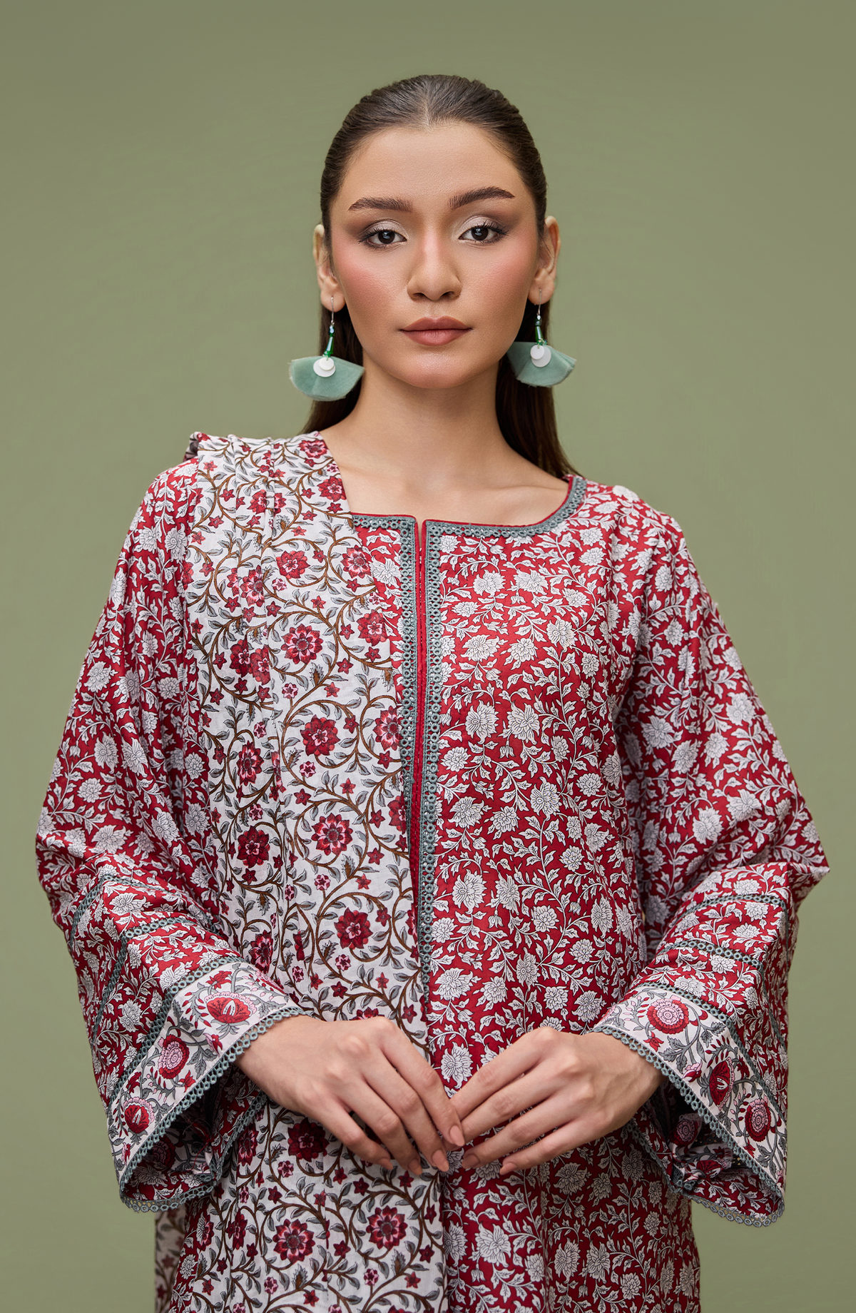 Unstitched | 3 Piece | Printed | Lawn Shirt | OTL-20166/U RED