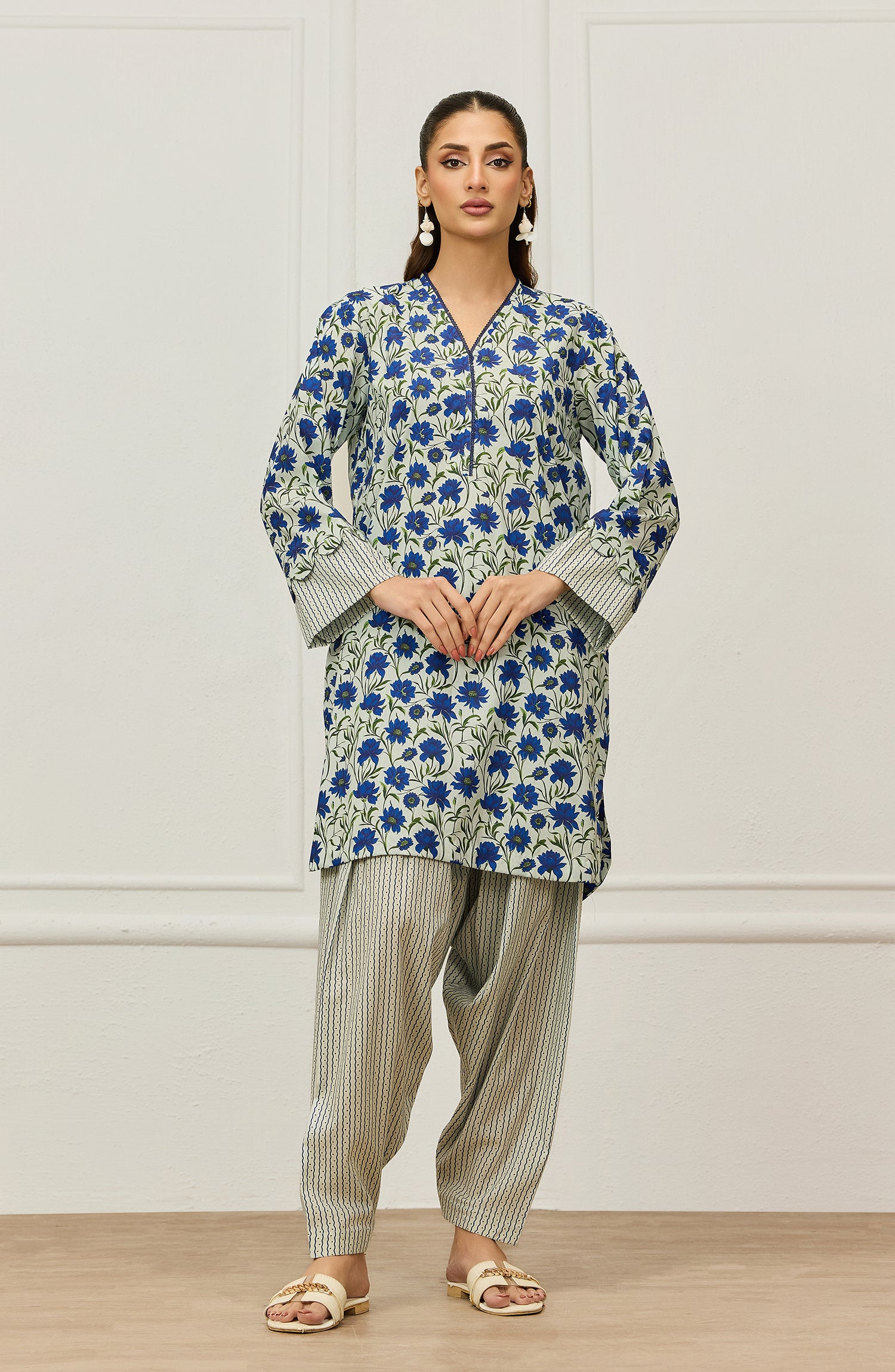 Stitched | 2 Piece | Printed | Lawn Shirt | WRCV25S-2039/S BEIGE