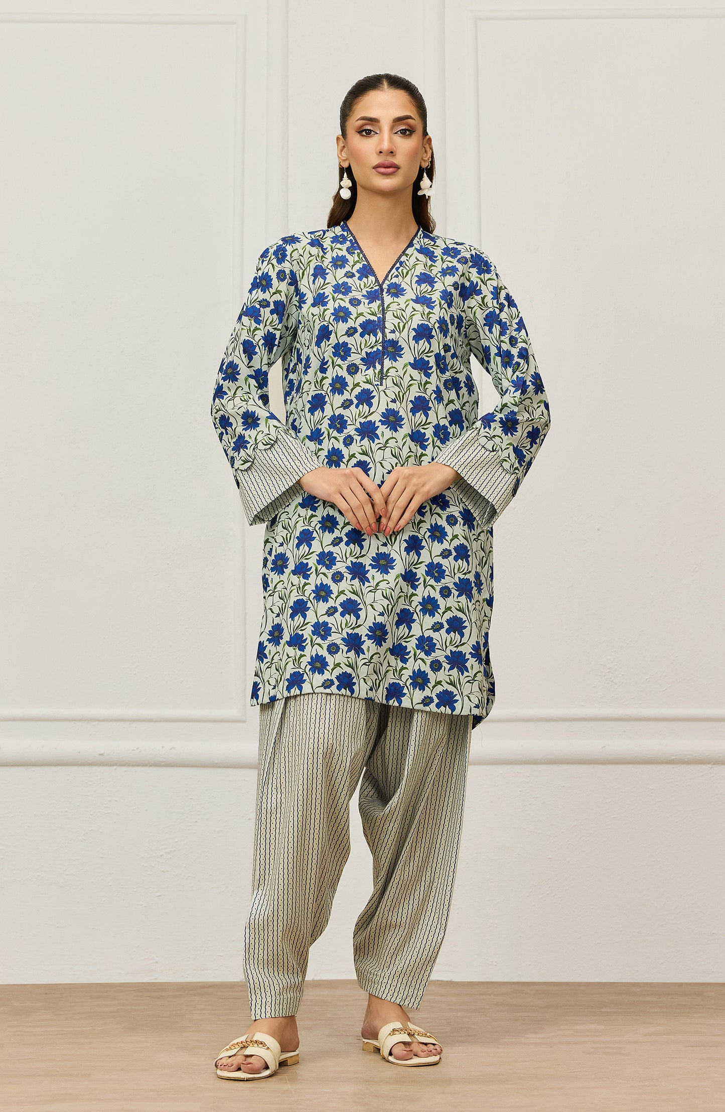 Stitched | 2 Piece | Printed | Lawn Shirt | WRCV25S-2039/S BEIGE
