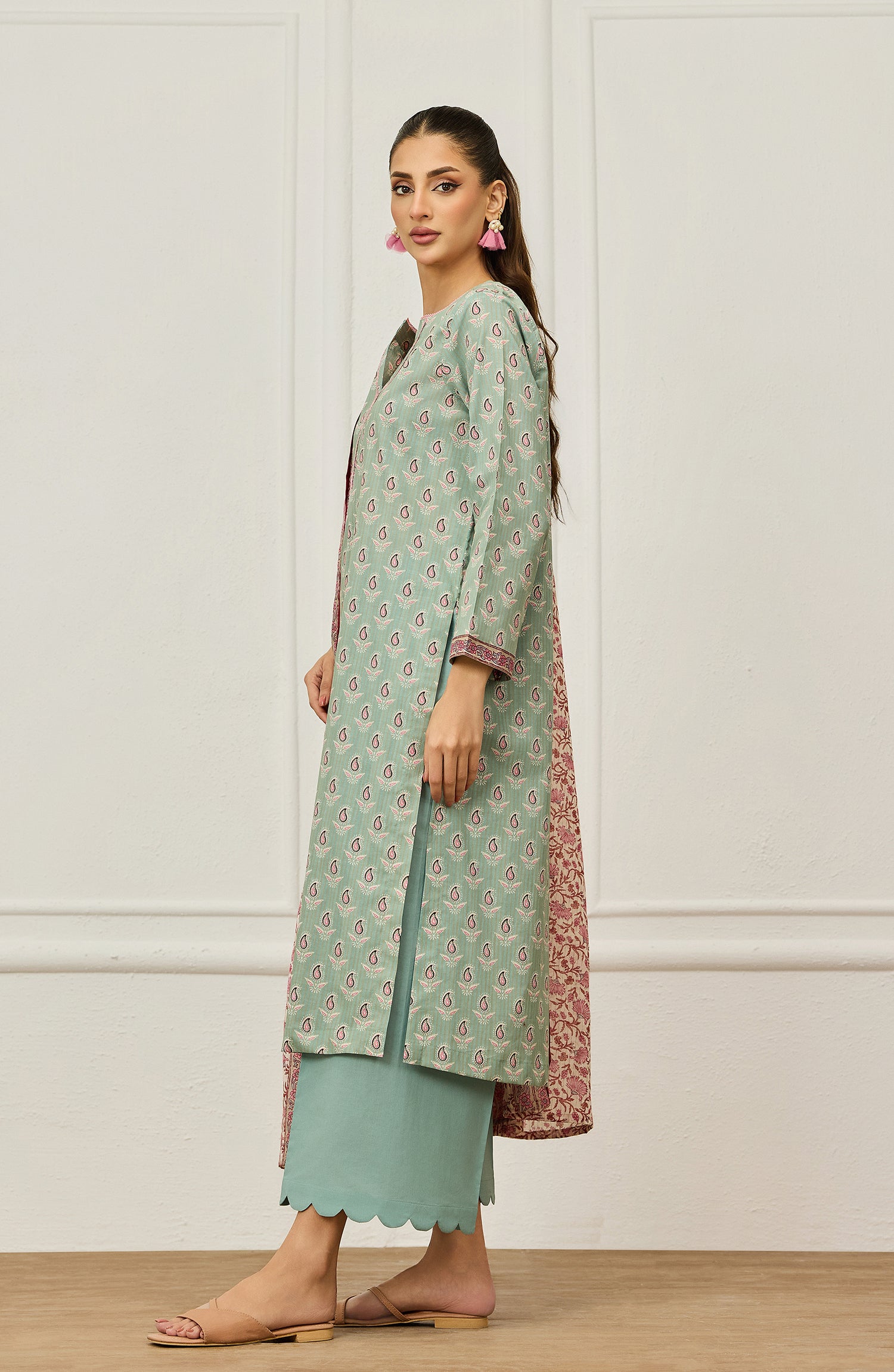 Unstitched | 3 Piece | Printed | Lawn Shirt | OTL-20685/U SKY BLUE
