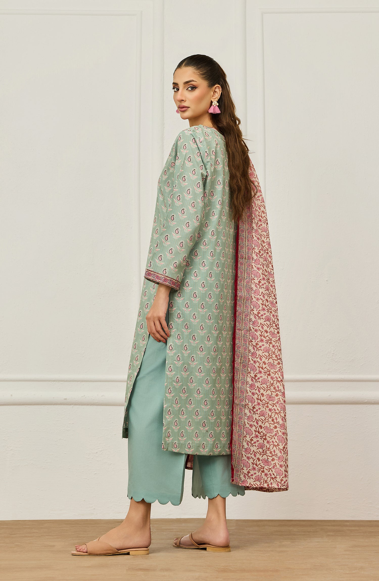 Unstitched | 3 Piece | Printed | Lawn Shirt | OTL-20685/U SKY BLUE