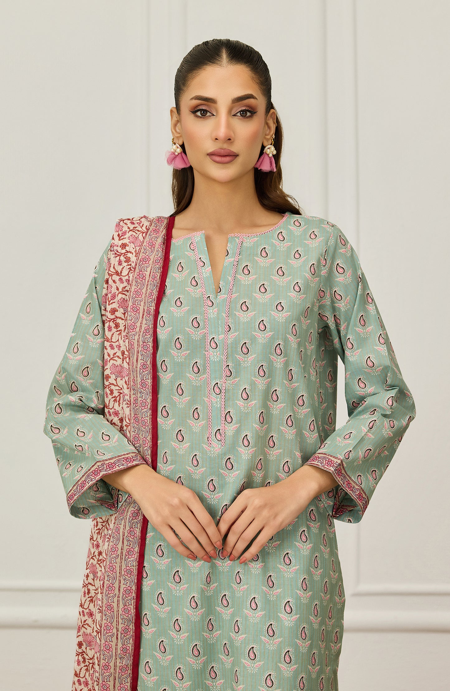 Unstitched | 3 Piece | Printed | Lawn Shirt | OTL-20685/U SKY BLUE