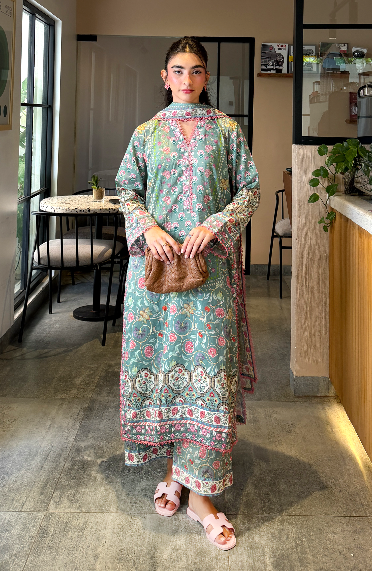 Stitched | 3 Piece | PRINTED EMBROIDERED | Lawn Jacquard Shirt | WRHL26S-3002/S GREEN | BAHAR (LIMITED EDITION)