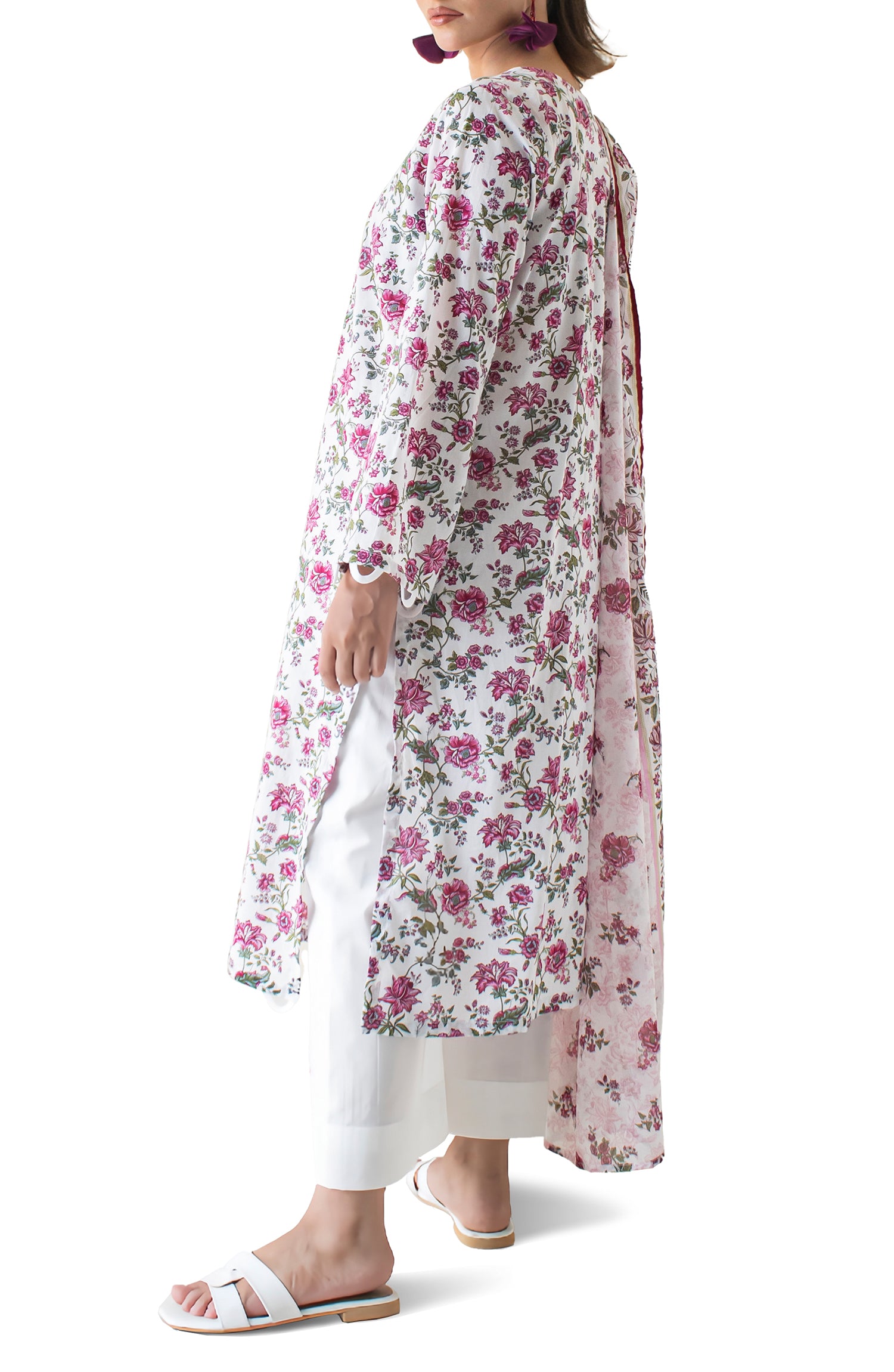 OTL-24-214/U LIGHT PINK LAWN Women UNSTITCHED SHIRT DUPATTA PANTS