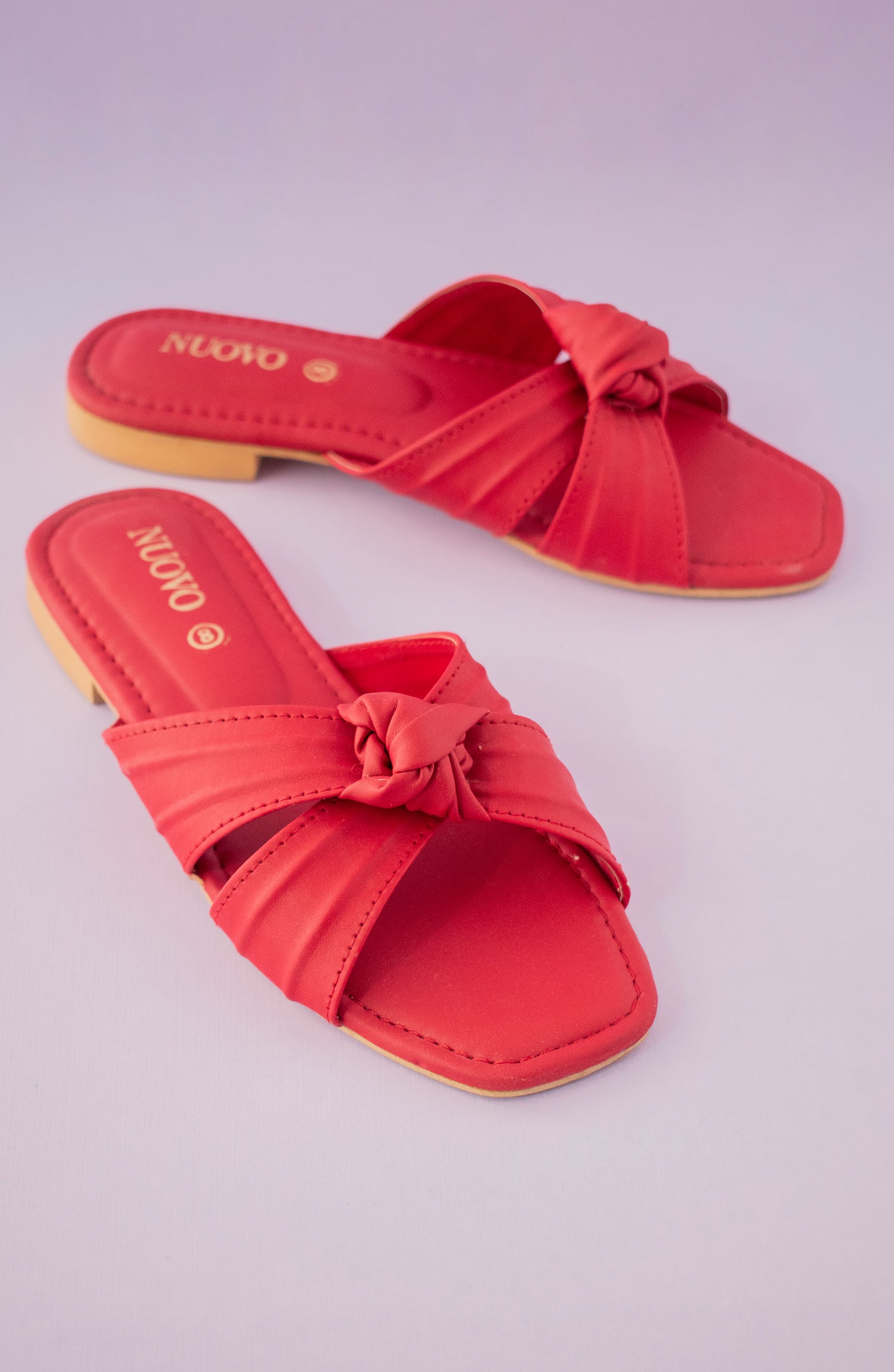ORFS-101 RED MIX  FOOTWEAR FLAT SANDALS