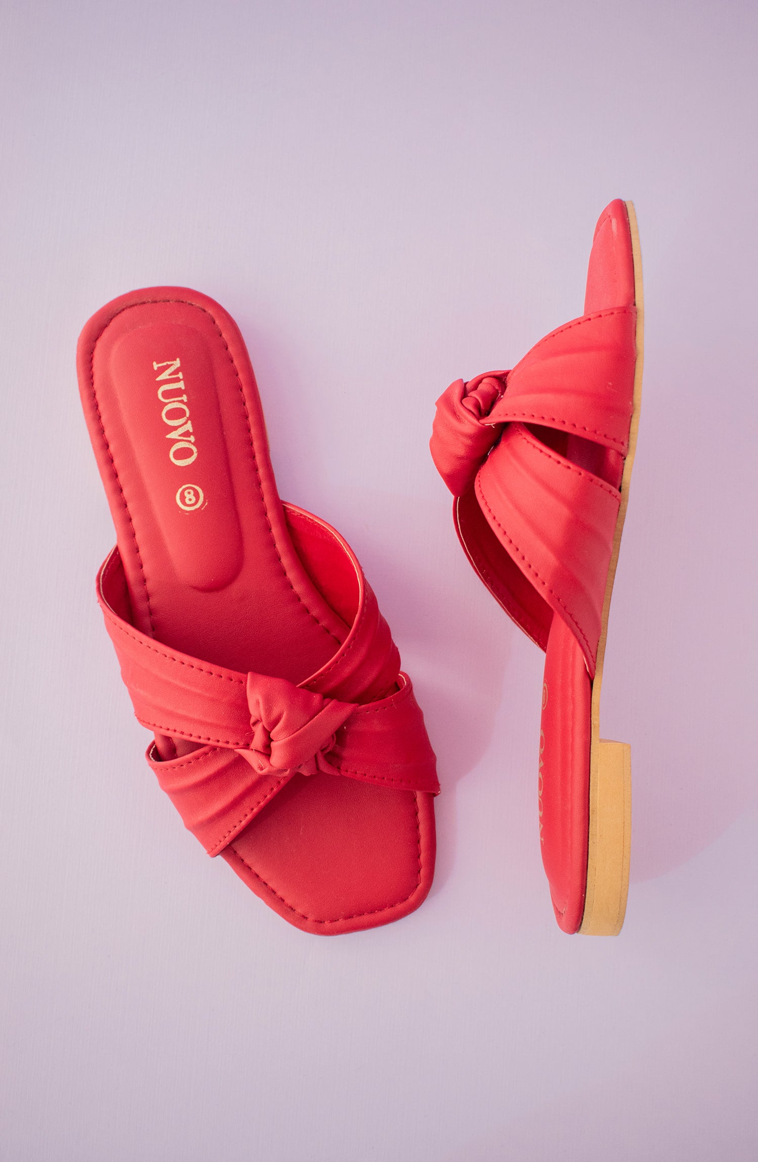 ORFS-101 RED MIX  FOOTWEAR FLAT SANDALS