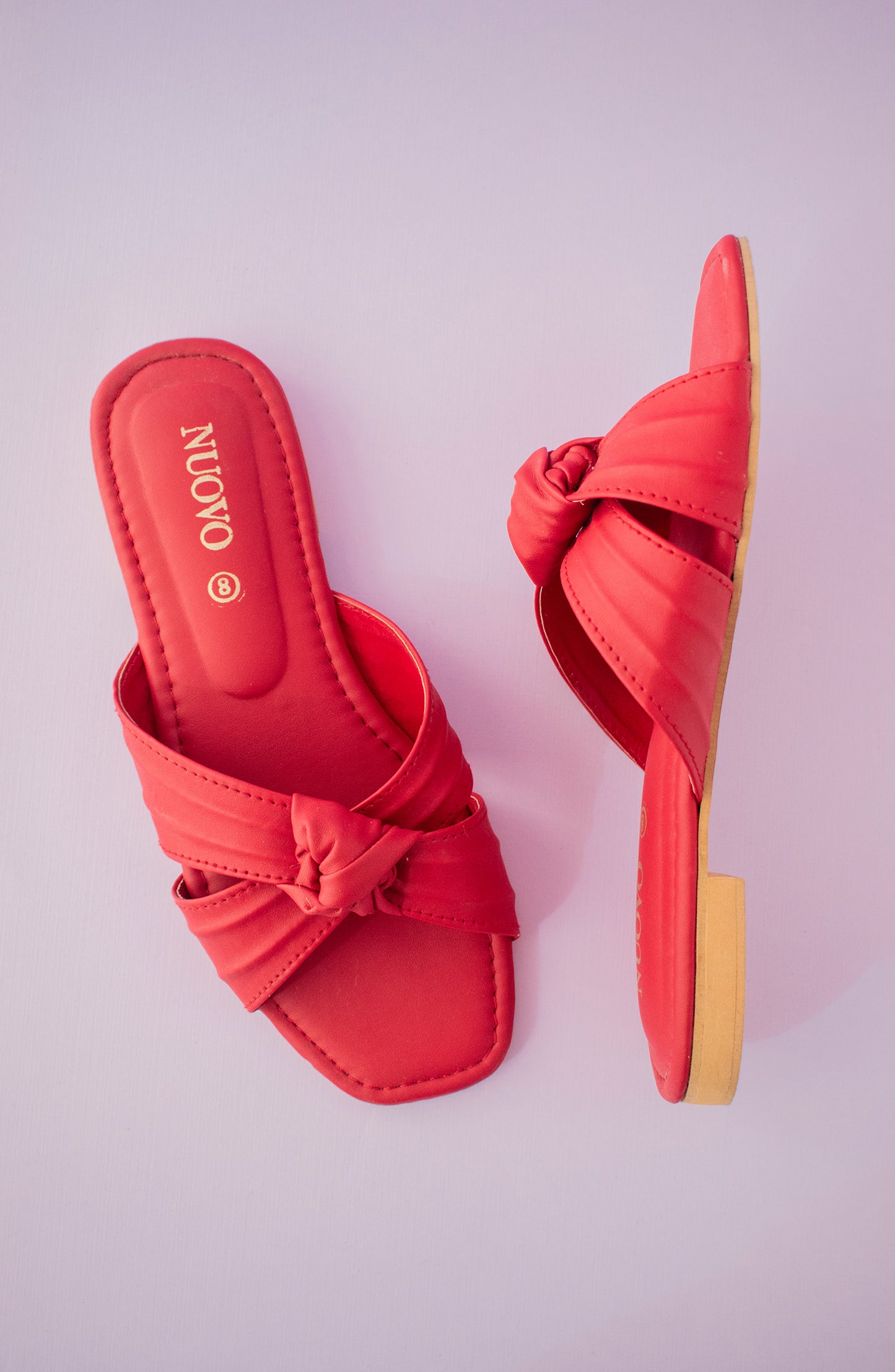 ORFS-101 RED MIX  FOOTWEAR FLAT SANDALS