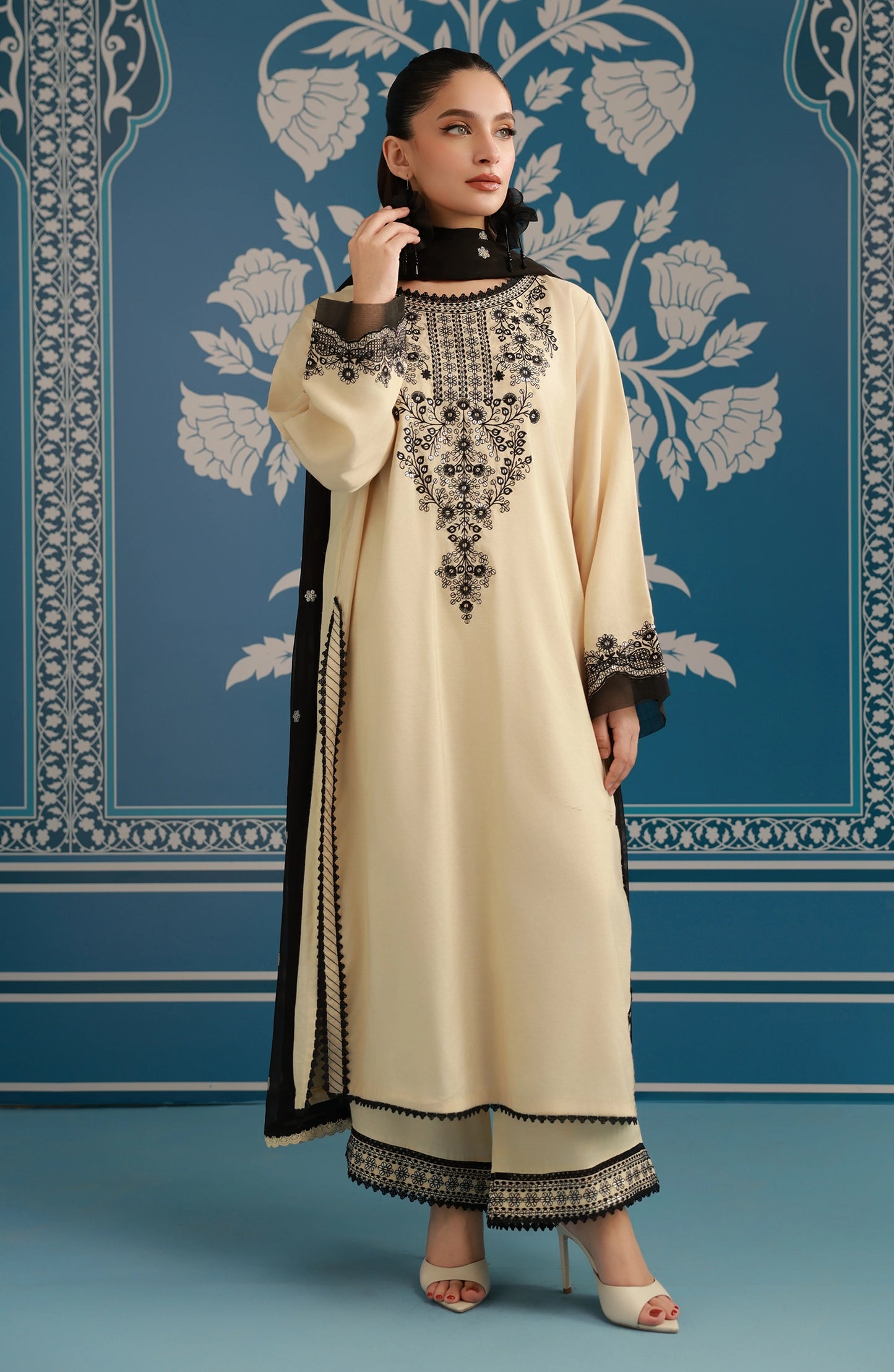 Stitched | 3 Piece | Embroidered | Raw Silk Shirt | WRFR24S-3023/S BEIGE