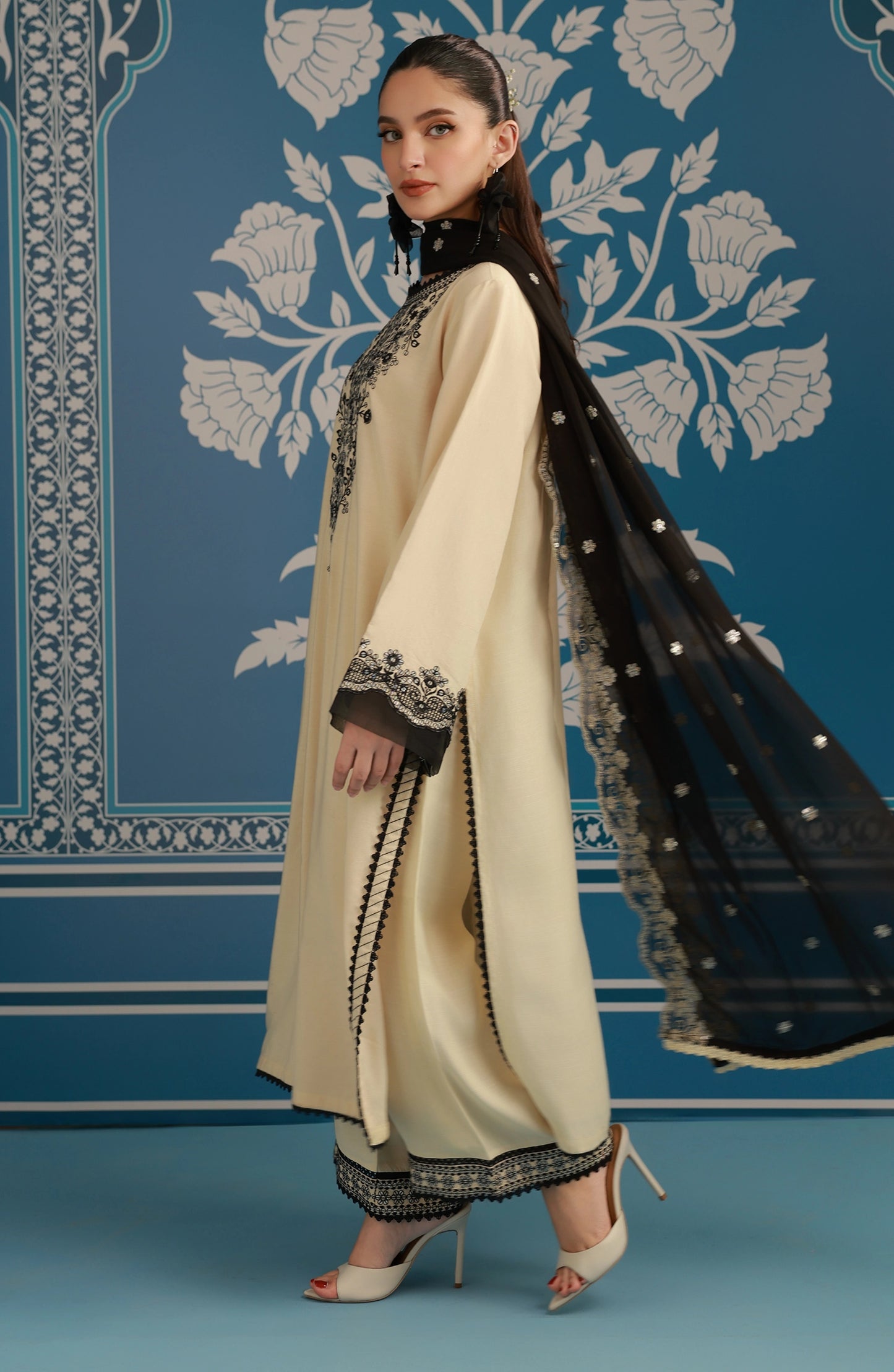 Stitched | 3 Piece | Embroidered | Raw Silk Shirt | WRFR24S-3023/S BEIGE