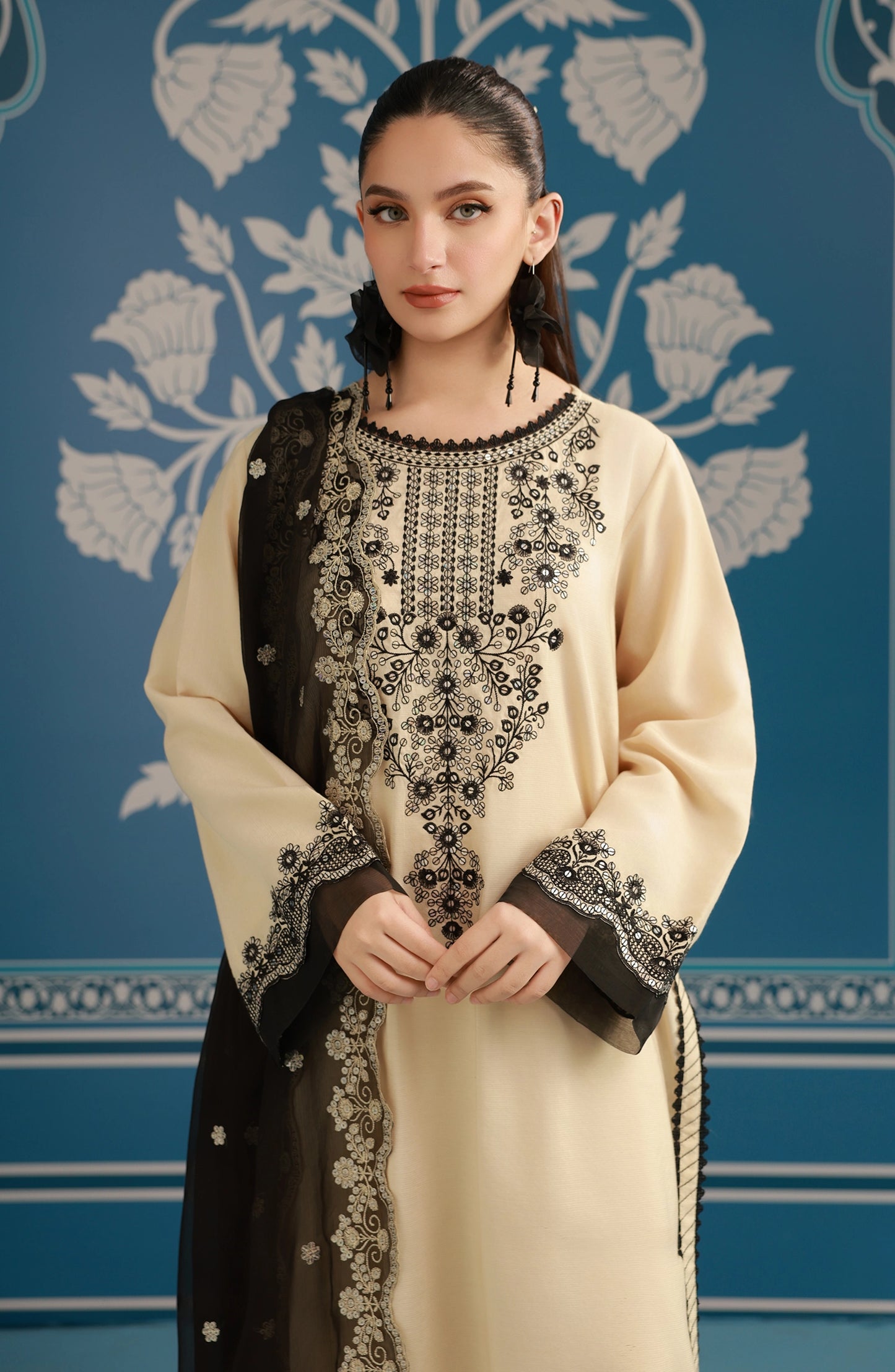 Stitched | 3 Piece | Embroidered | Raw Silk Shirt | WRFR24S-3023/S BEIGE