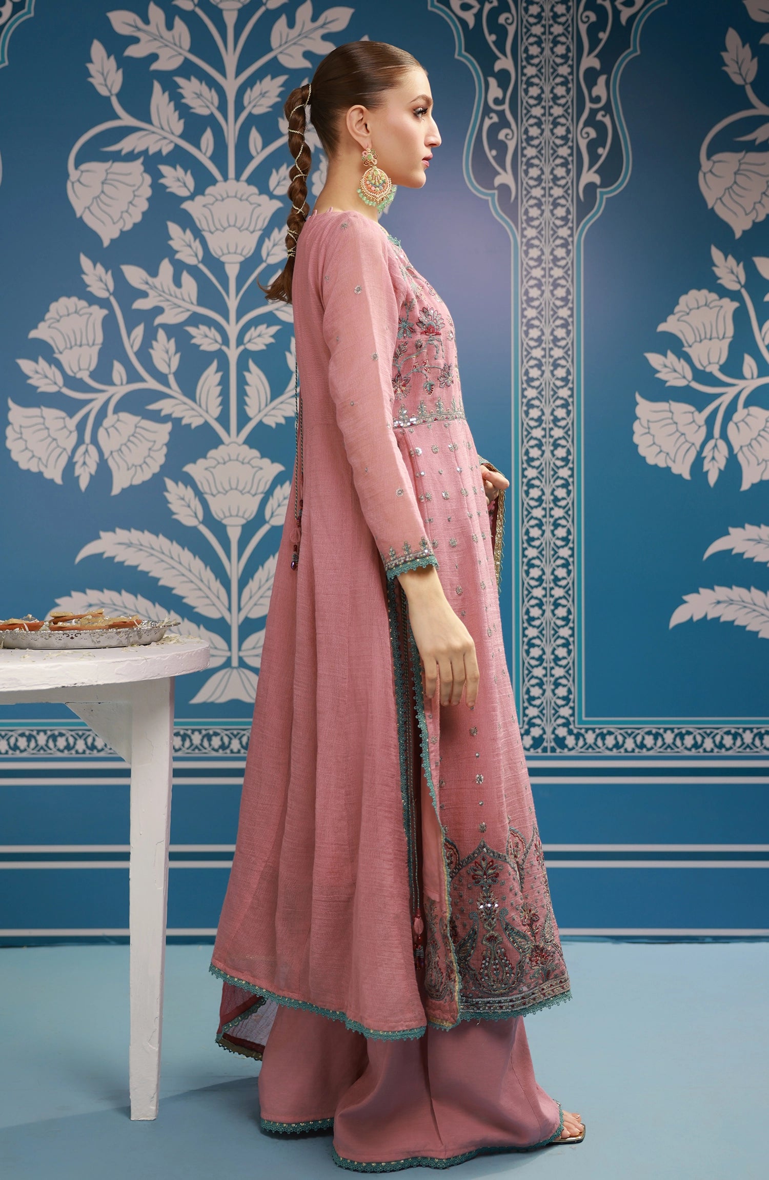 Stitched | 3 Piece | Embroidered | Khaddi Net Shirt | WRFK24W-3004/S LIGHT PINK