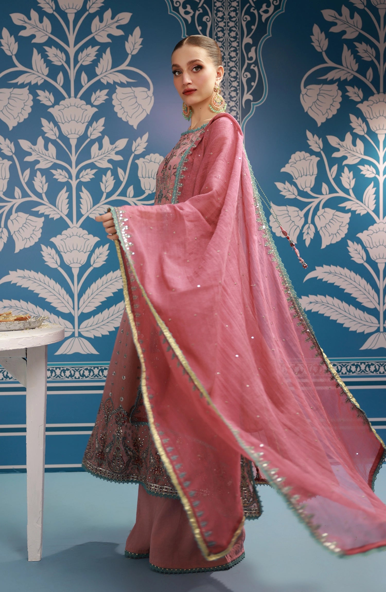 Stitched | 3 Piece | Embroidered | Khaddi Net Shirt | WRFK24W-3004/S LIGHT PINK