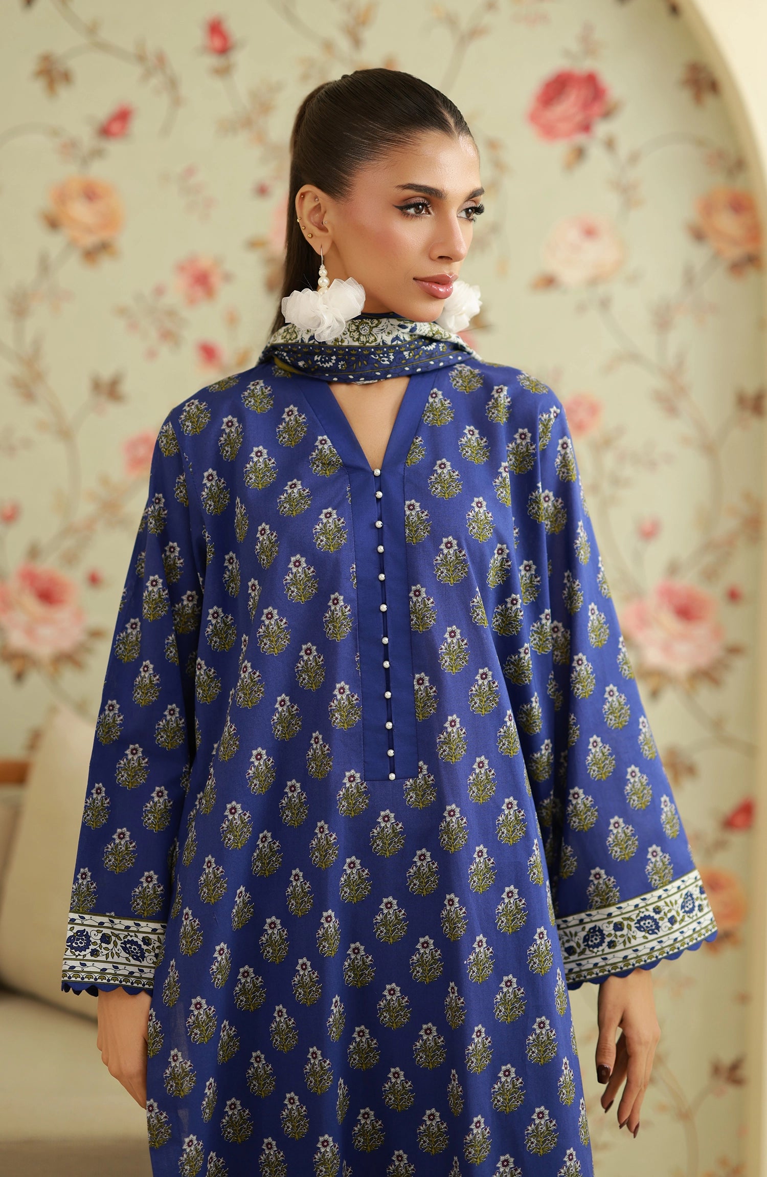 Unstitched | 3 Piece | Printed | Lawn Shirt | OTL-20475/U BLUE
