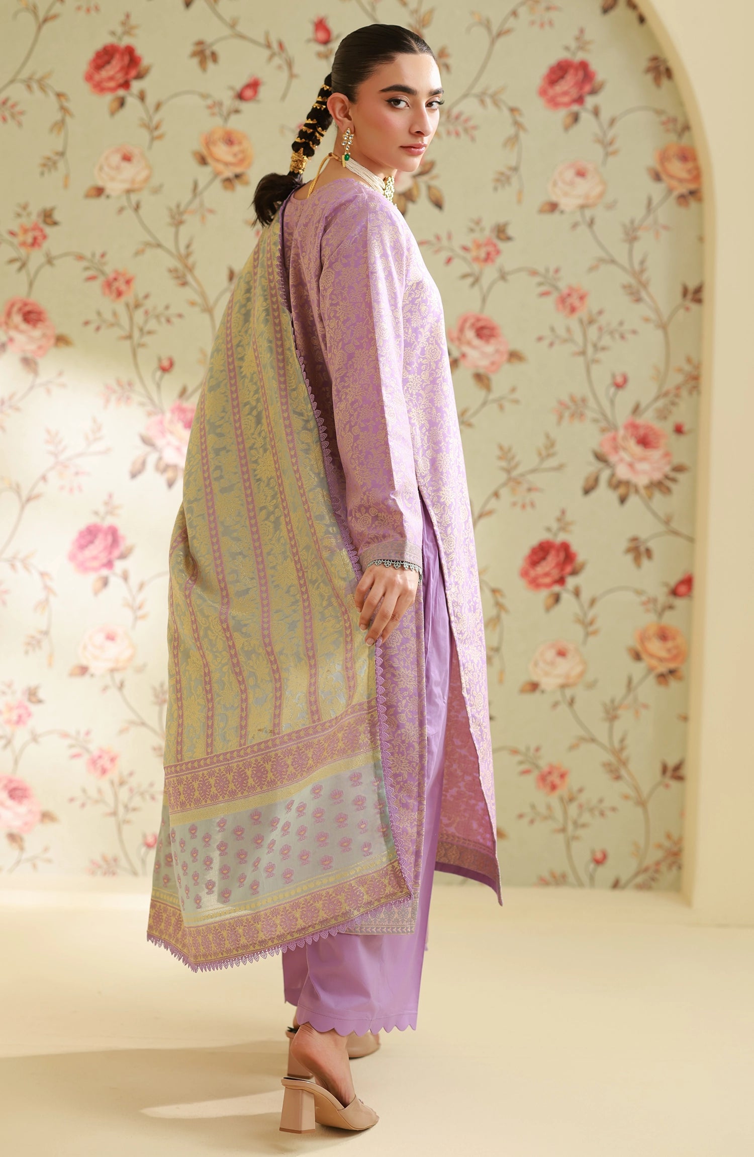 Unstitched | 3 Piece | Weaved | Jacquard Shirt | OTL-25-079/U LILAC