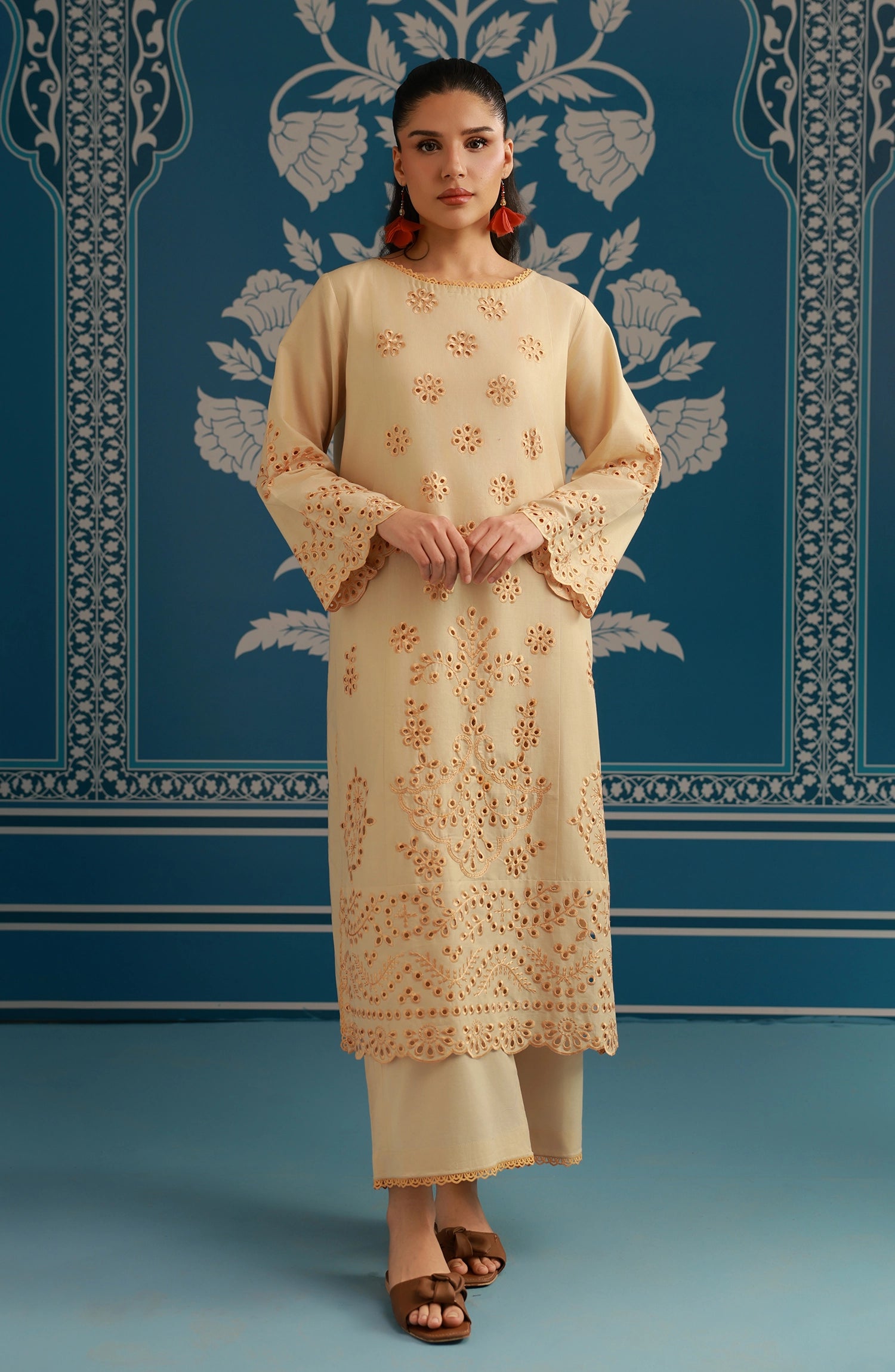 Stitched | 2 Piece | Embroidered | Lawn Shirt | WRHC25W-2001/S BEIGE