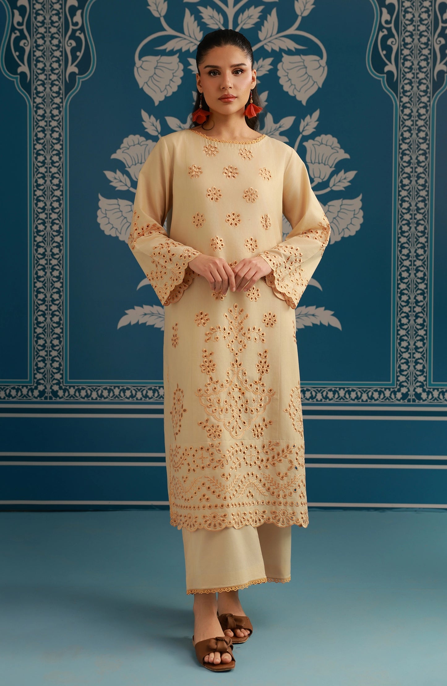 Stitched | 2 Piece | Embroidered | Lawn Shirt | WRHC25W-2001/S BEIGE
