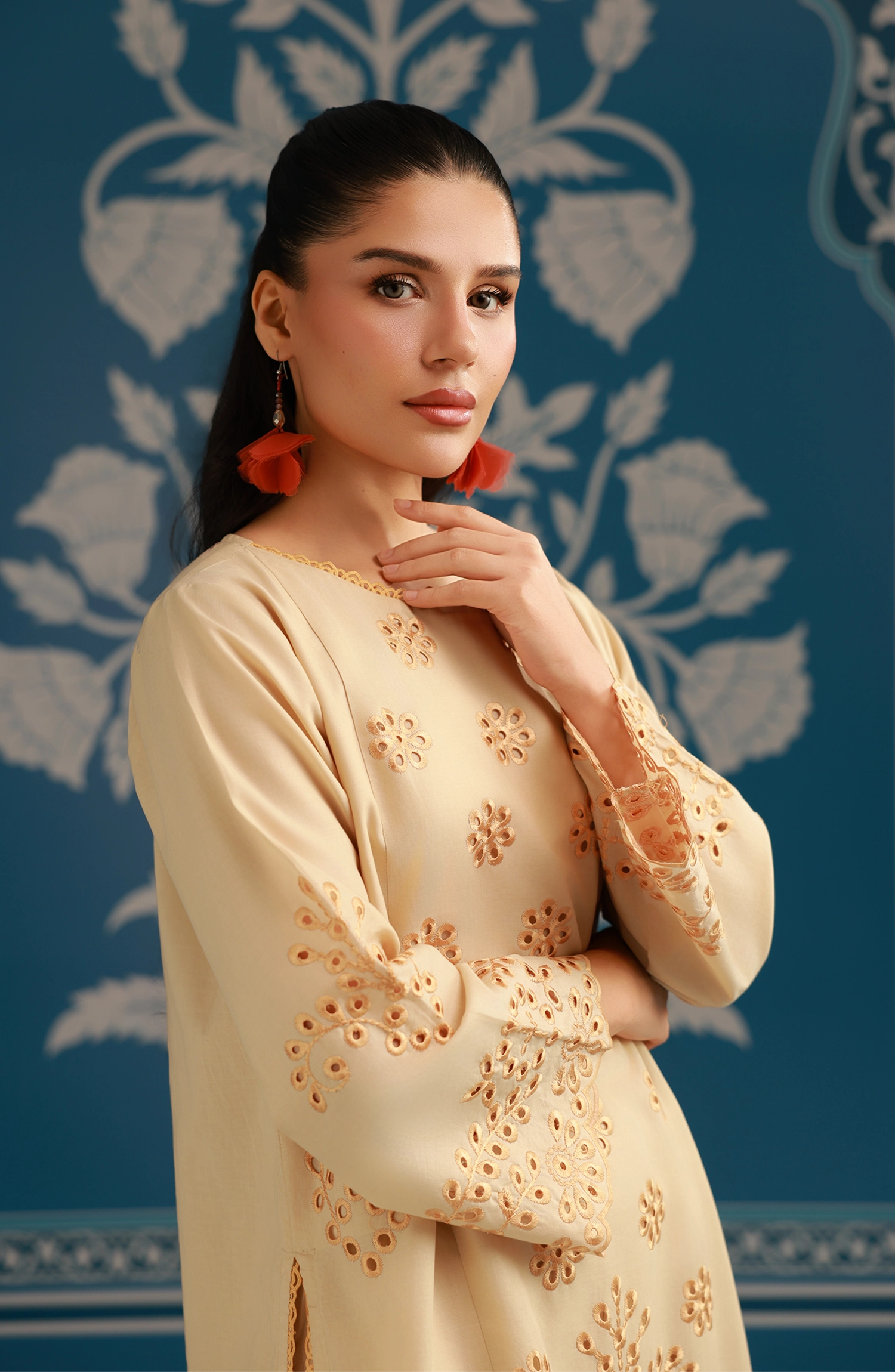 Stitched | 2 Piece | Embroidered | Lawn Shirt | WRHC25W-2001/S BEIGE