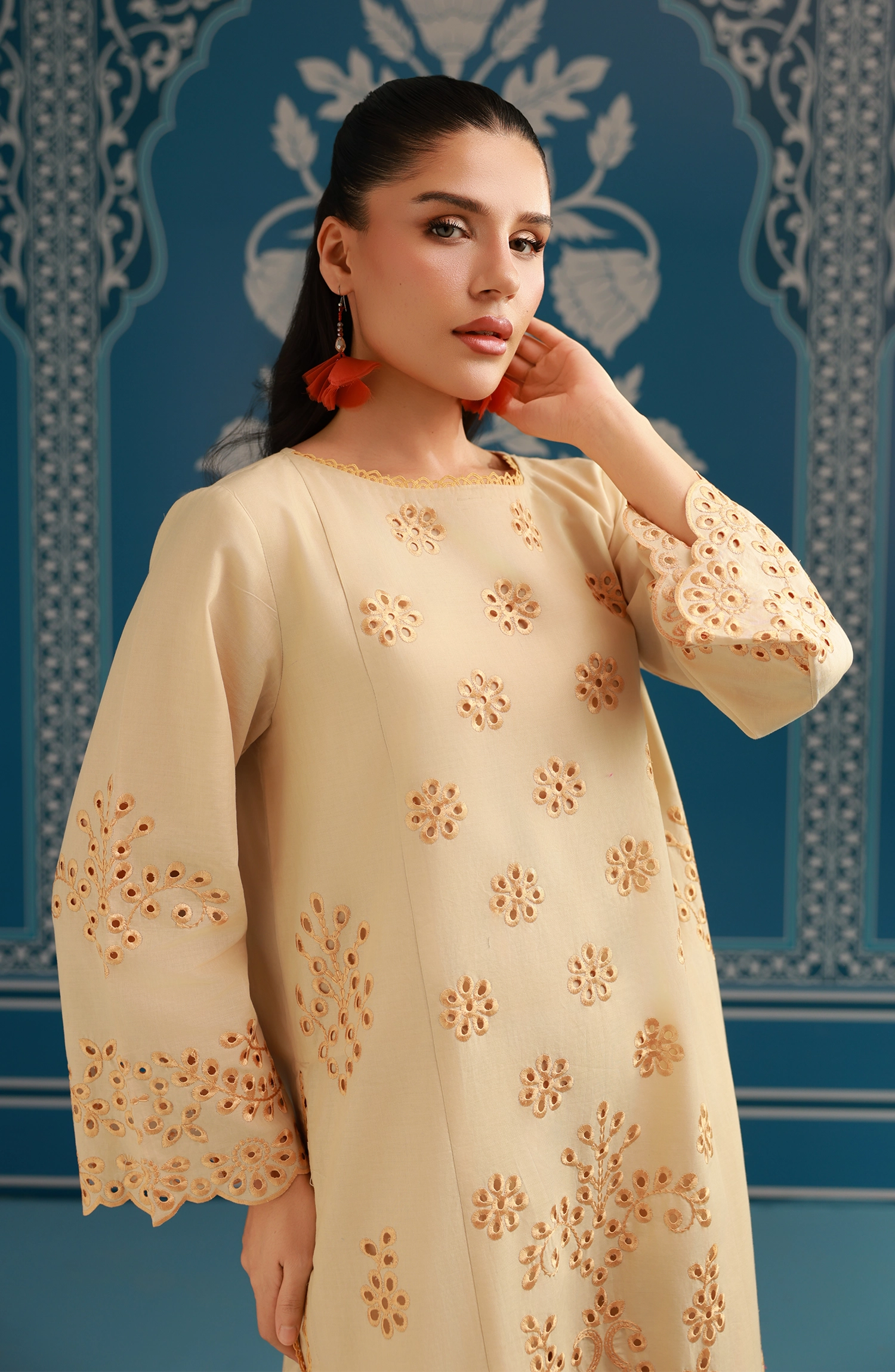 Stitched | 2 Piece | Embroidered | Lawn Shirt | WRHC25W-2001/S BEIGE