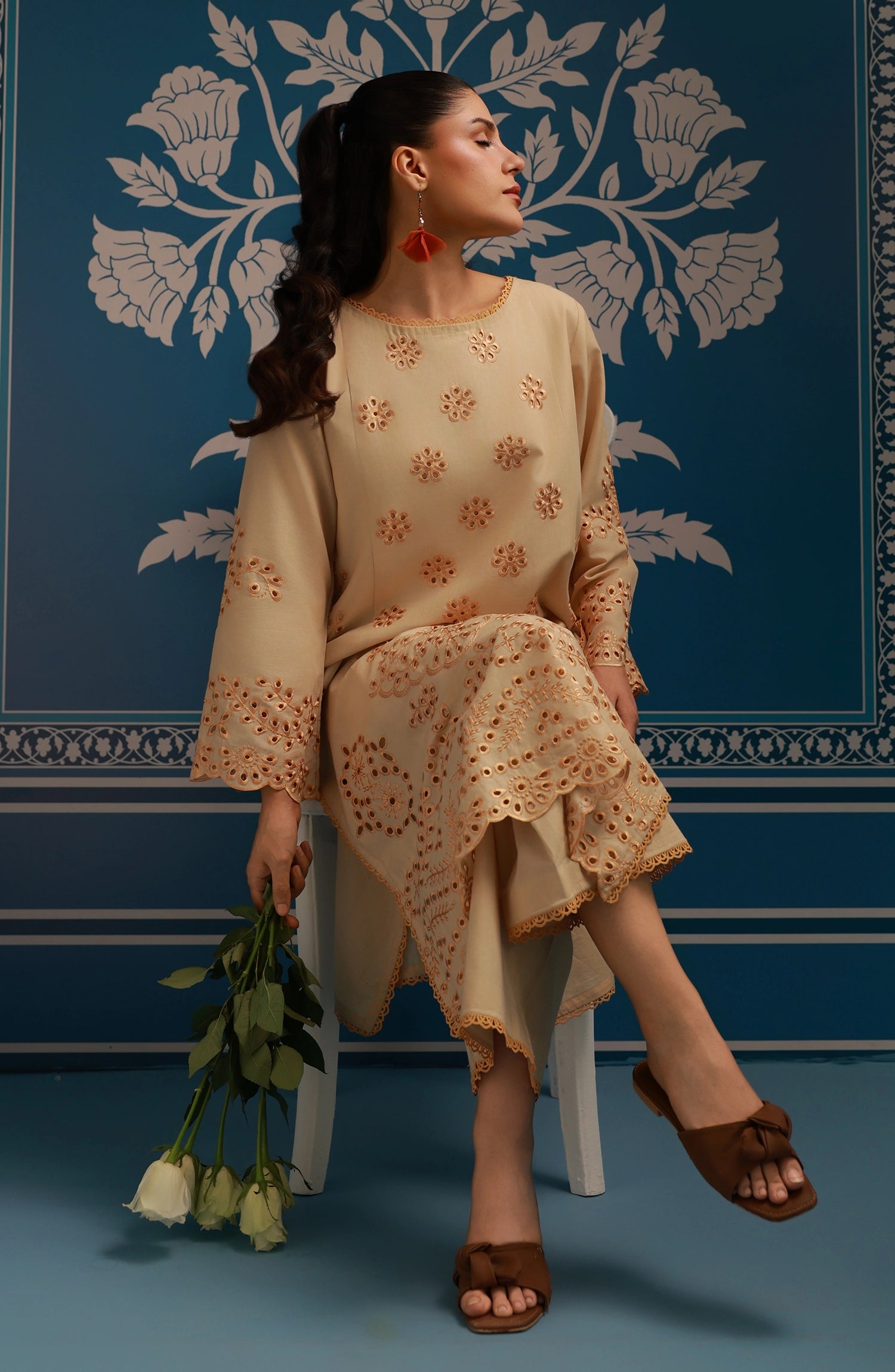 Stitched | 2 Piece | Embroidered | Lawn Shirt | WRHC25W-2001/S BEIGE