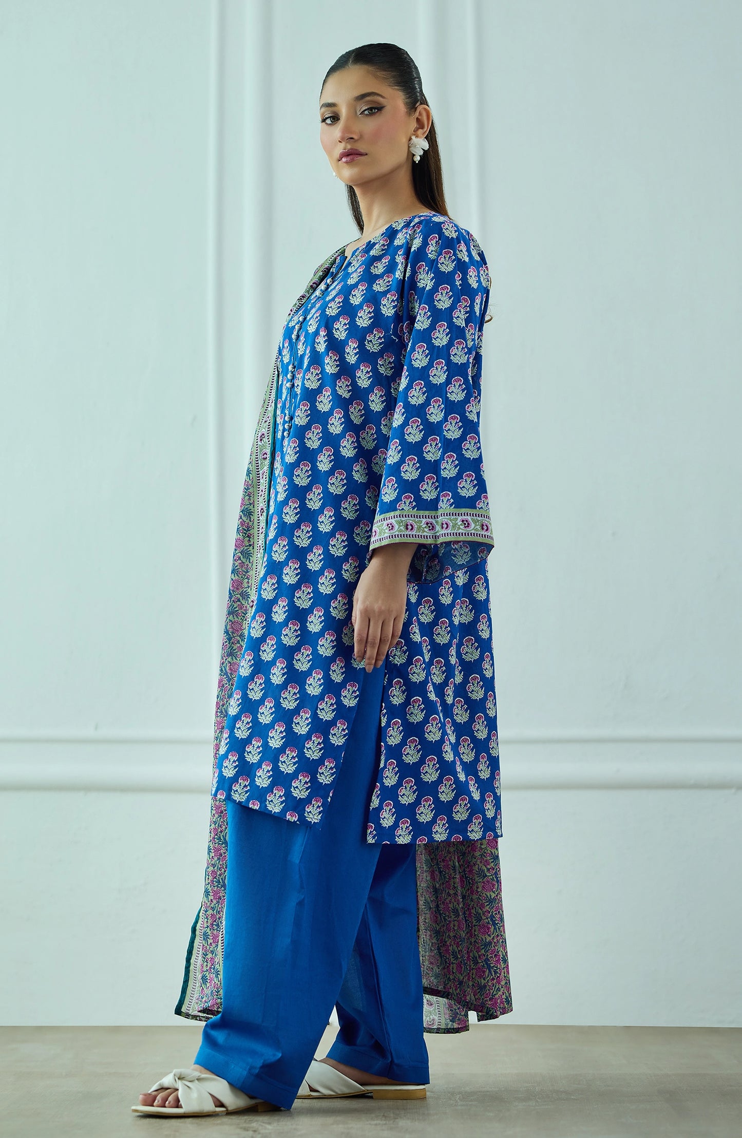 Unstitched | 3 Piece | Printed | Lawn Shirt | OTL-20405/U BLUE