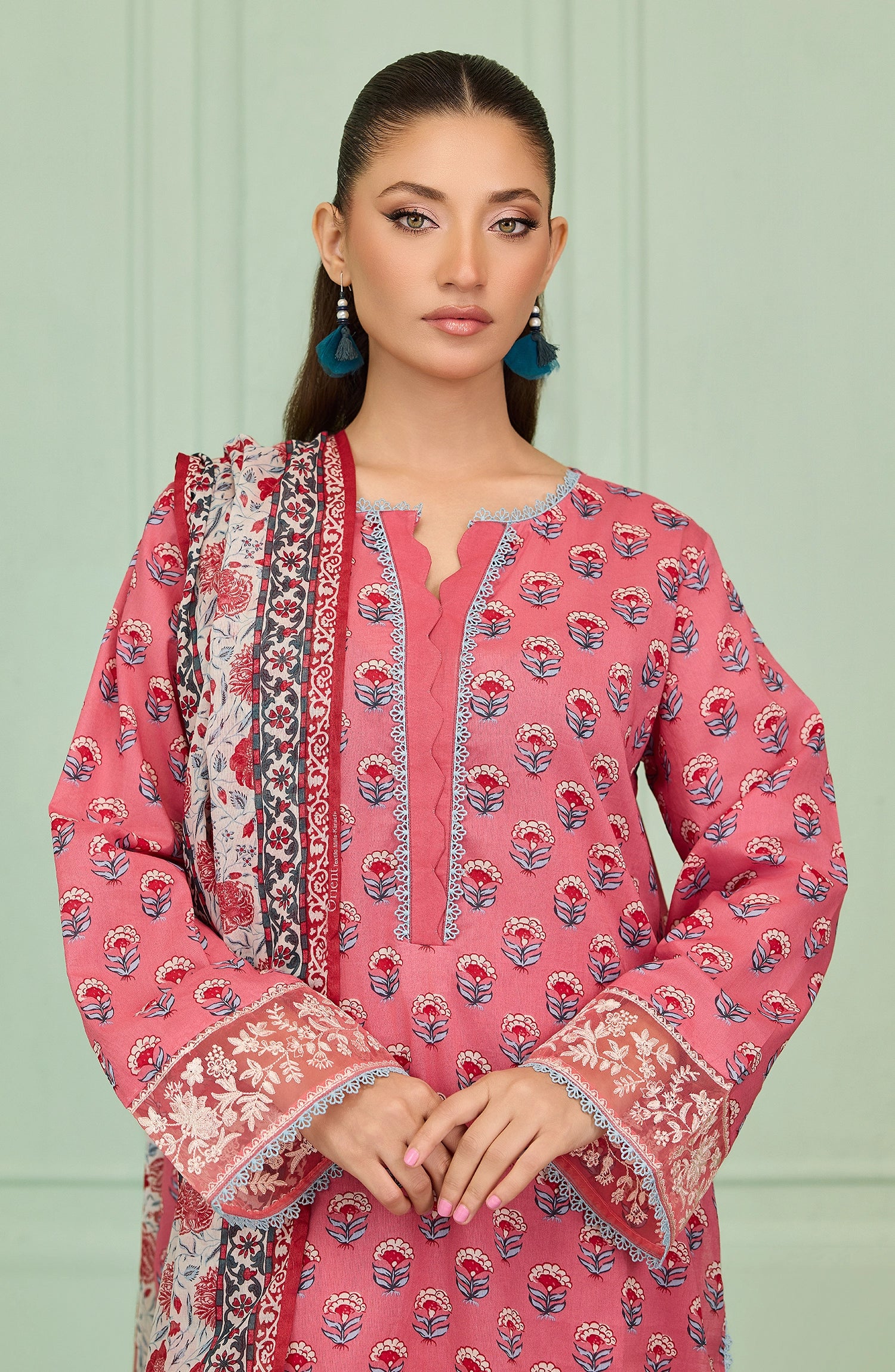 Unstitched | 3 Piece | Printed | Lawn Shirt | OTL-20146/U PINK