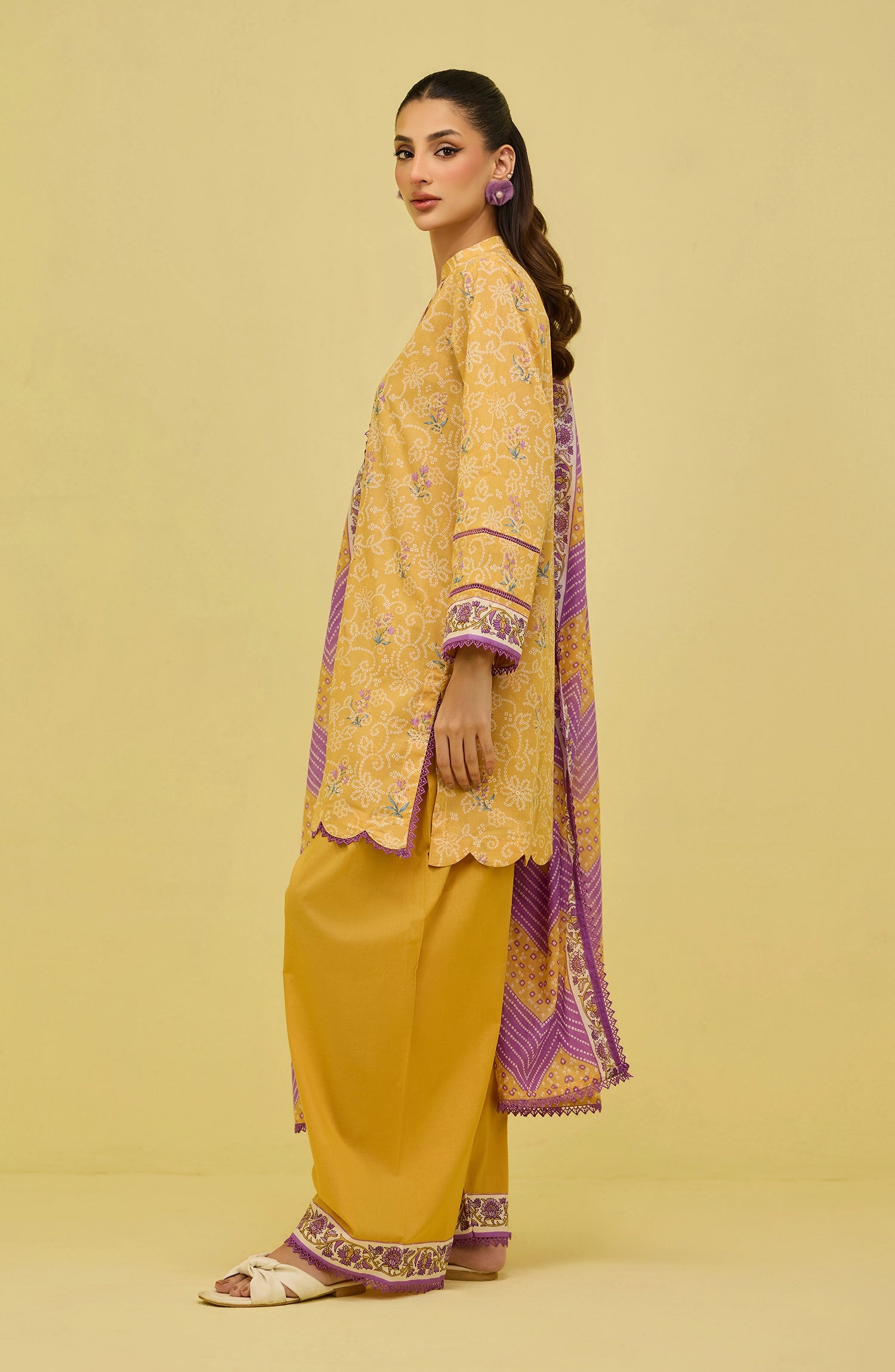 Unstitched | 3 Piece | Printed | Lawn Shirt | OTL-20696/U YELLOW