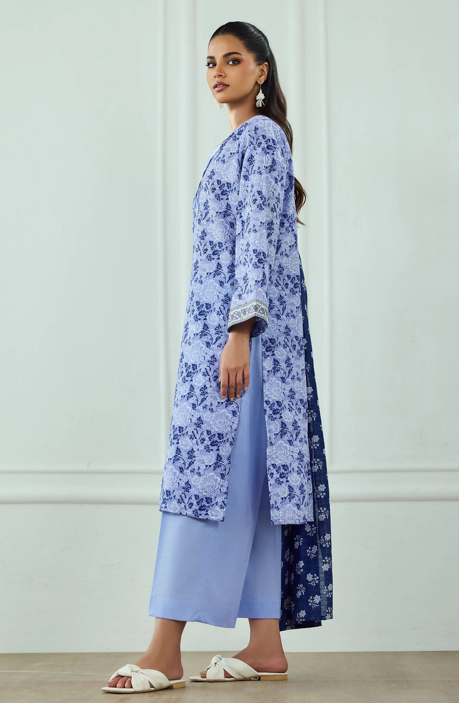 Unstitched | 3 Piece | Printed | Lawn Shirt | OTL-25-574/U BLUE
