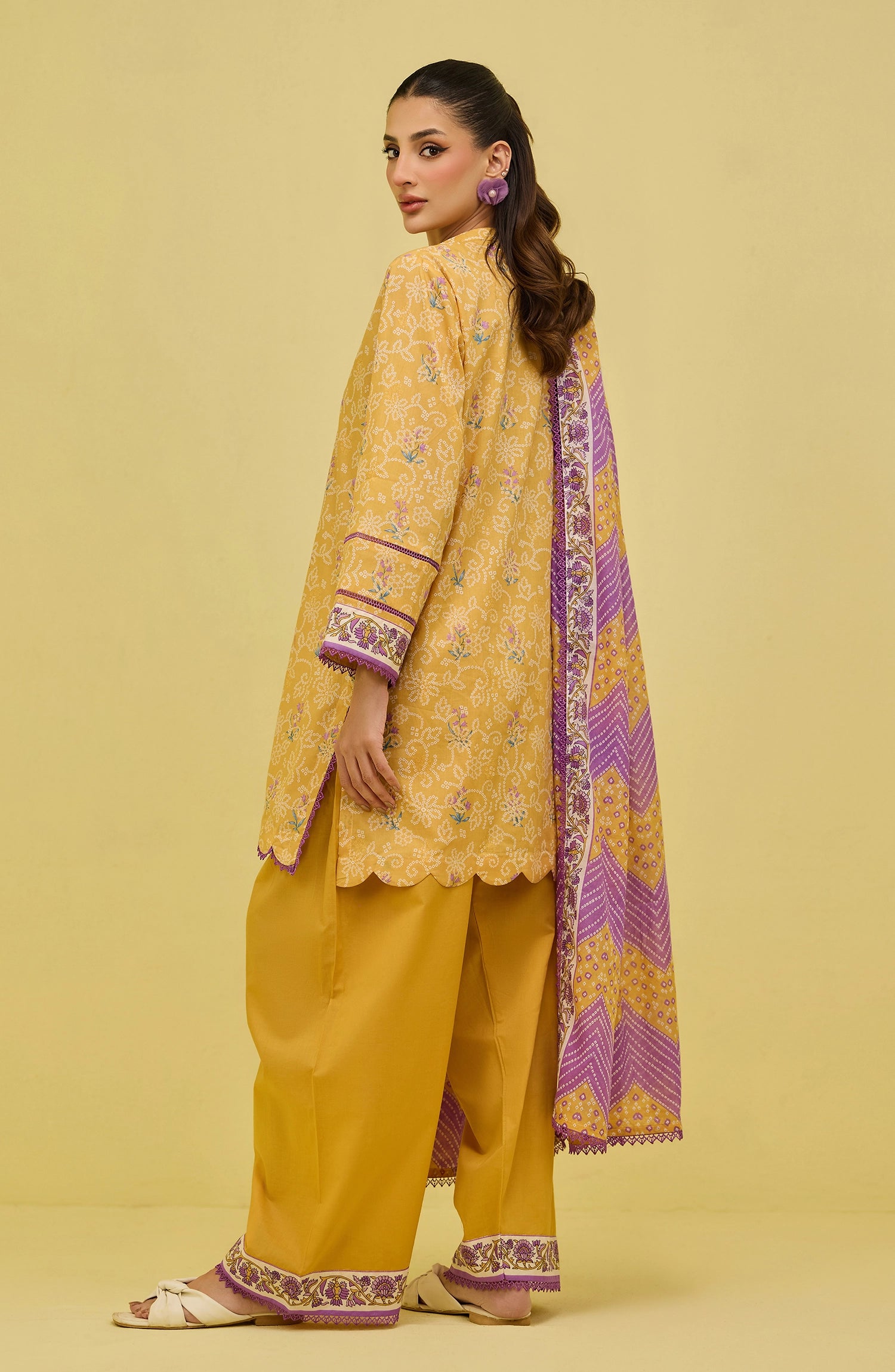 Unstitched | 3 Piece | Printed | Lawn Shirt | OTL-20696/U YELLOW