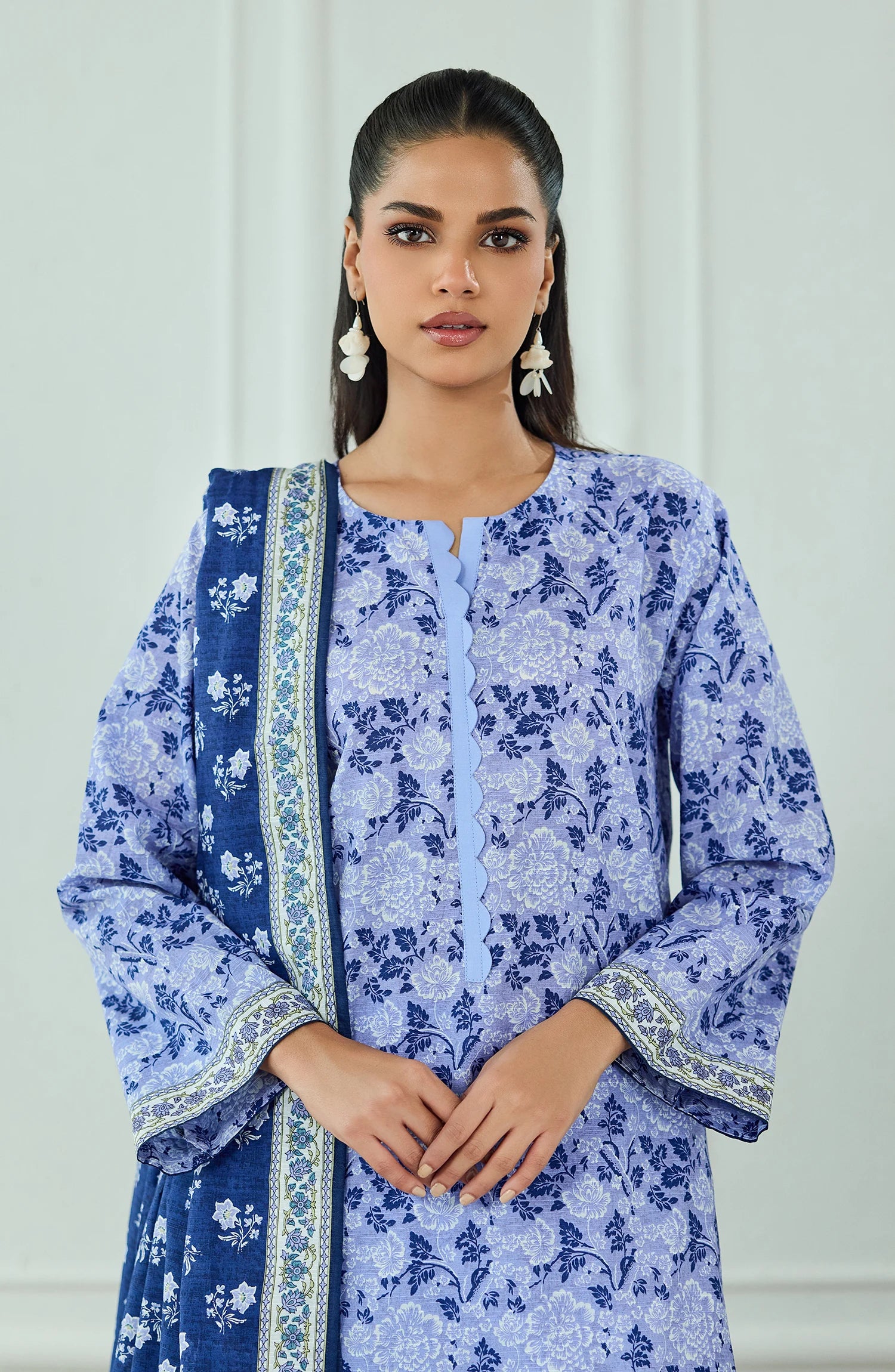 Unstitched | 3 Piece | Printed | Lawn Shirt | OTL-25-574/U BLUE