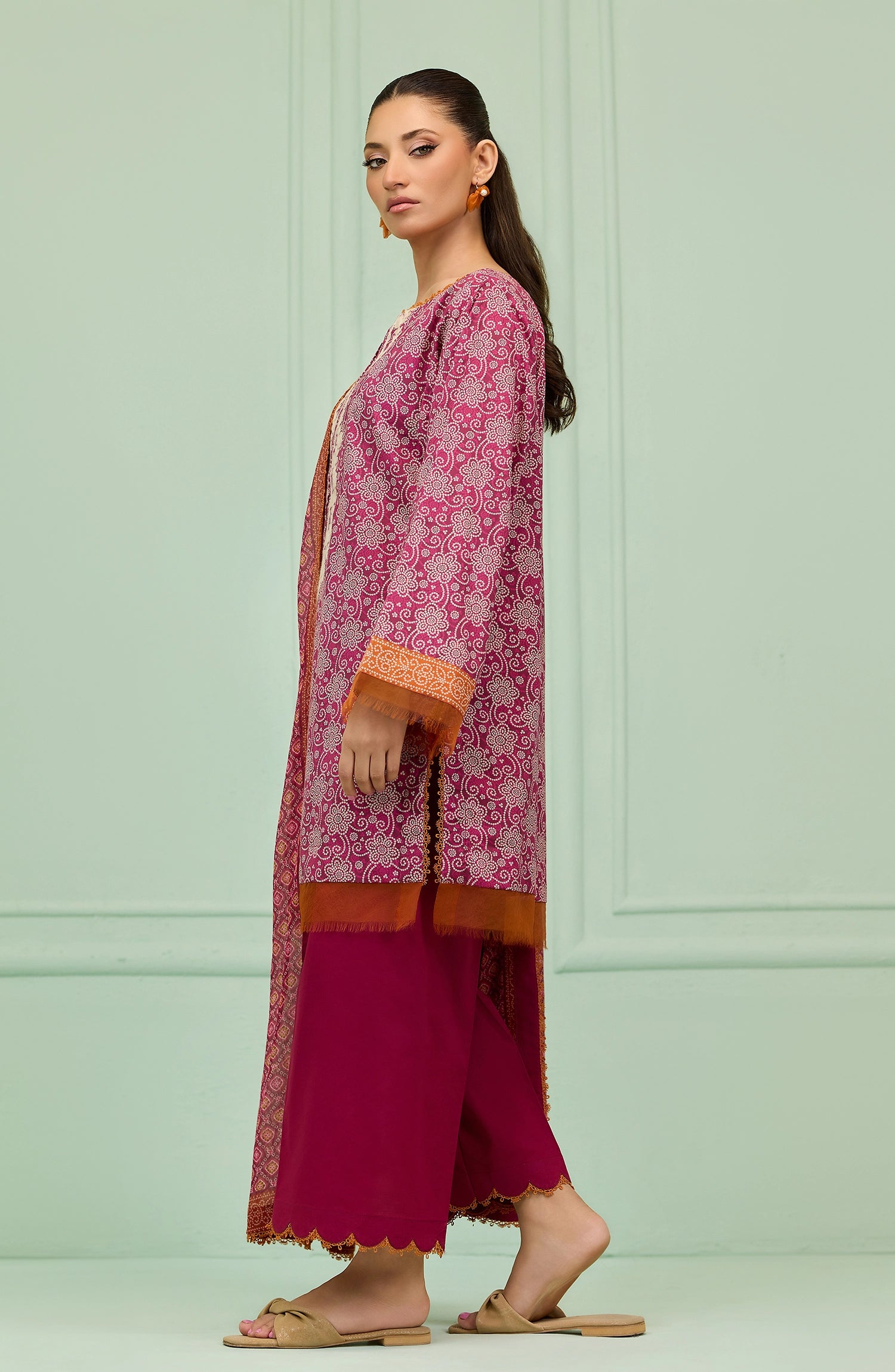 Unstitched | 3 Piece | Embroidered | Lawn Shirt | OTL-20256/U RED
