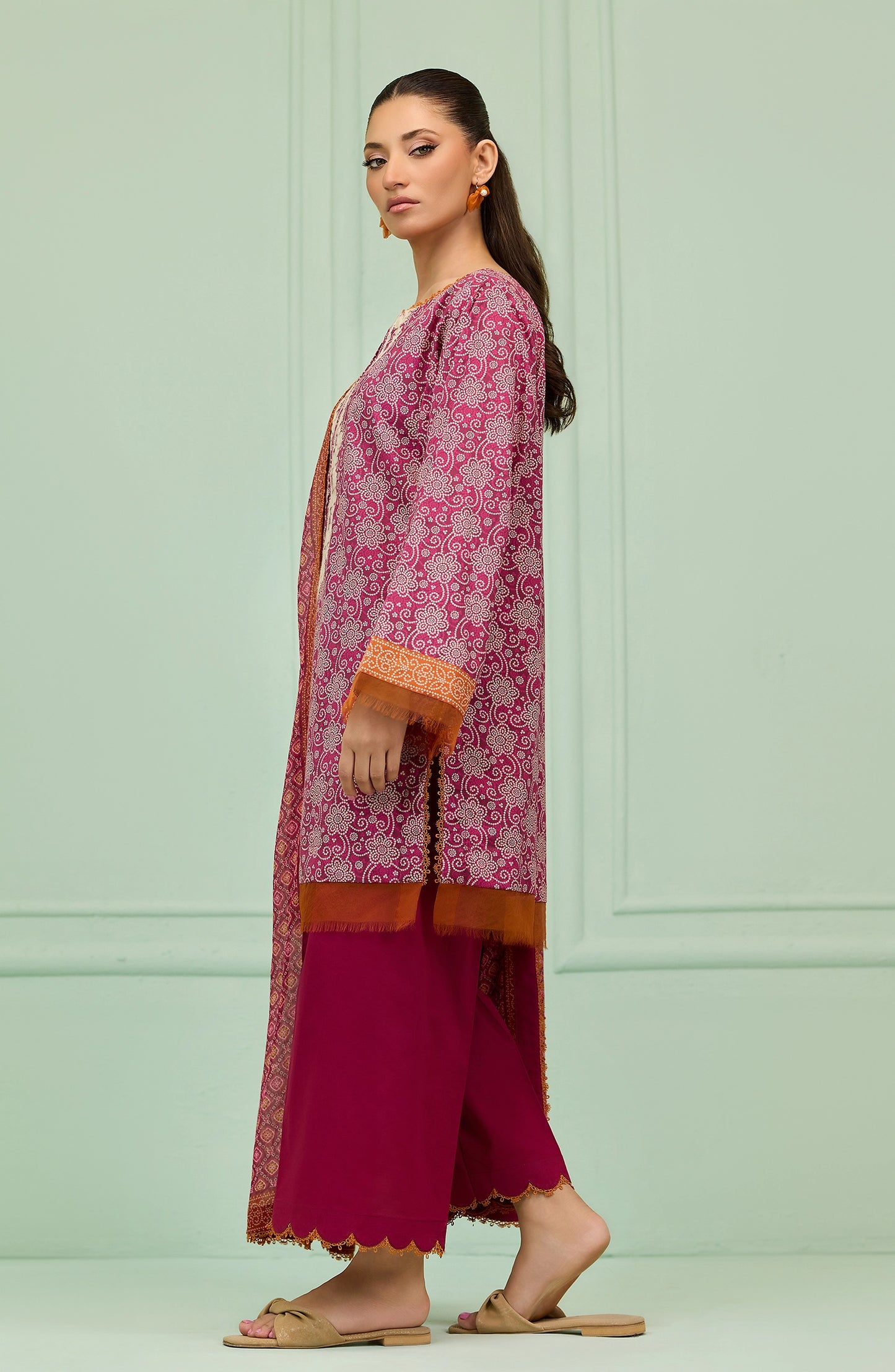 Unstitched | 3 Piece | Embroidered | Lawn Shirt | OTL-20256/U RED