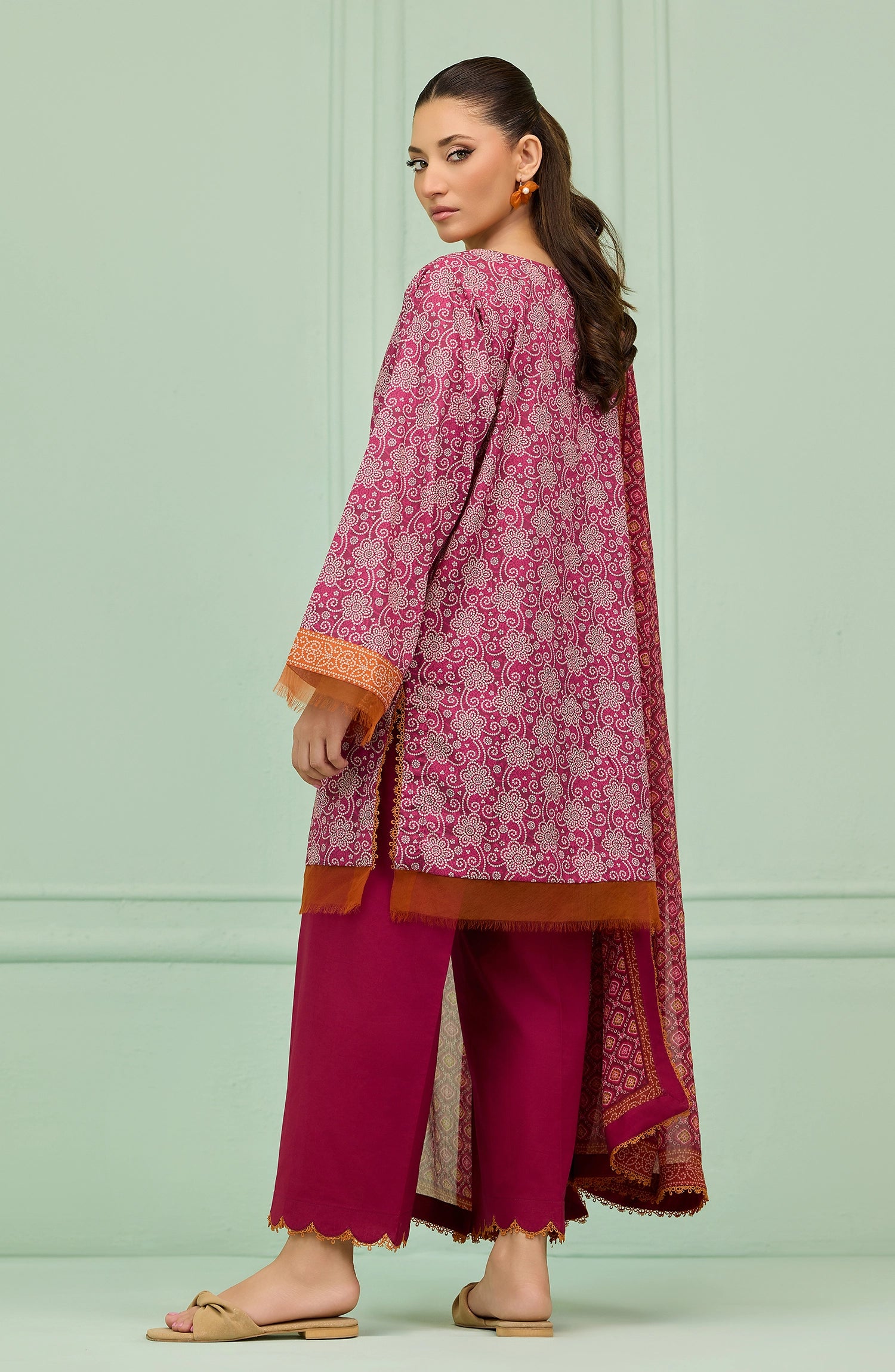 Unstitched | 3 Piece | Embroidered | Lawn Shirt | OTL-20256/U RED
