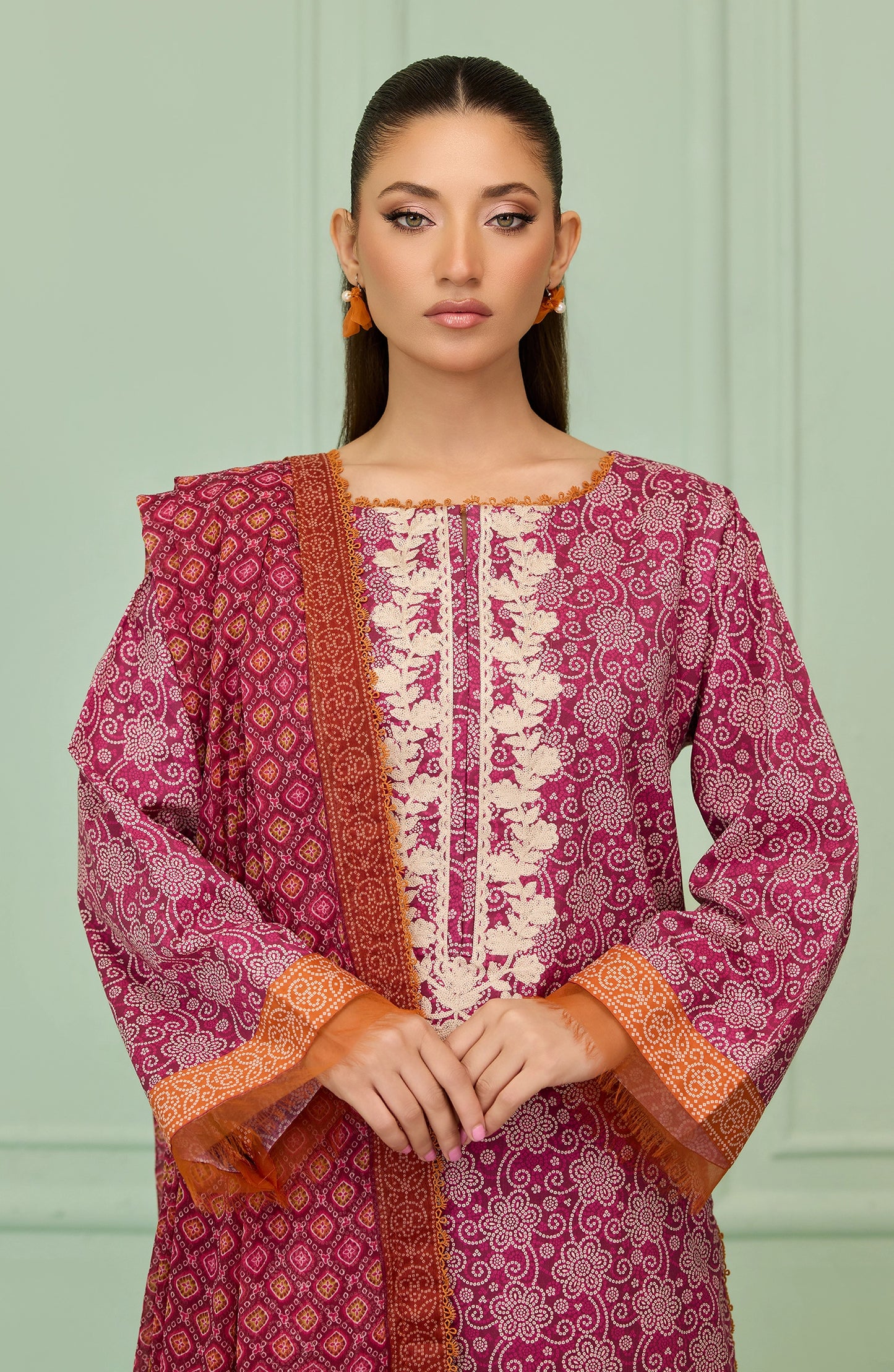 Unstitched | 3 Piece | Embroidered | Lawn Shirt | OTL-20256/U RED
