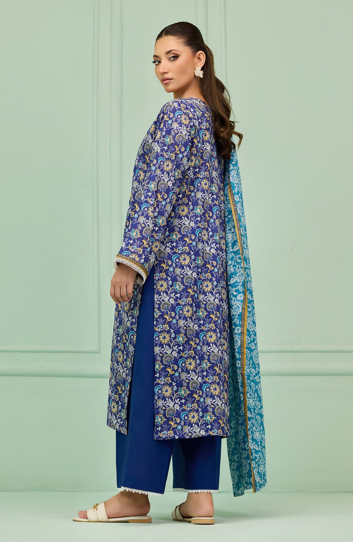 Unstitched | 3 Piece | Printed | Lawn Shirt | OTL-20126/U BLUE