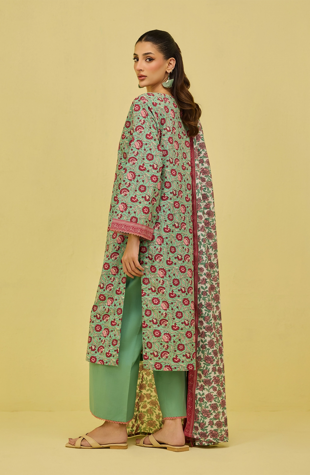 OTL-20576/S GREEN LAWN Women READY TO WEAR SHIRT DUPATTA PANTS
