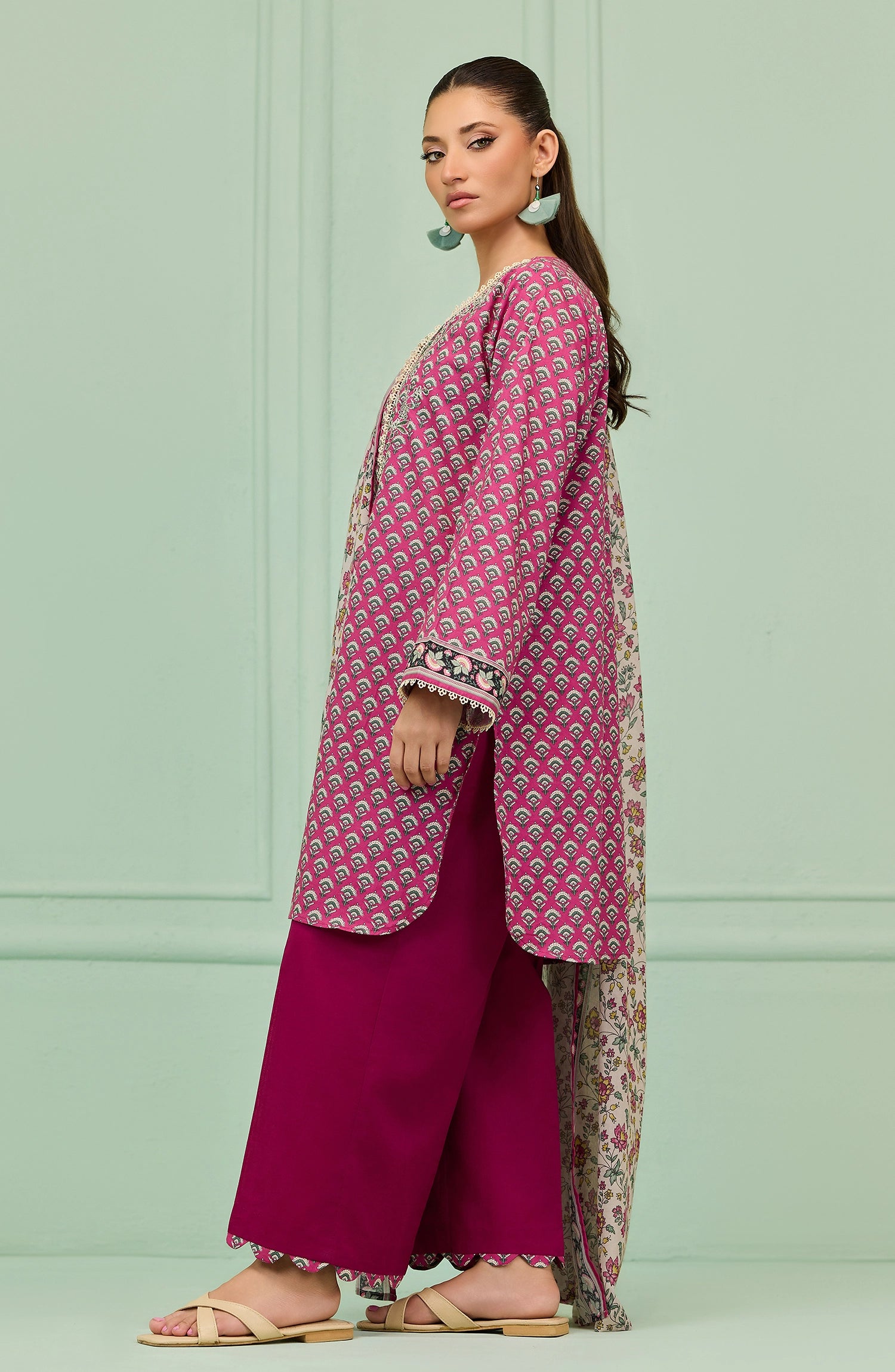 Unstitched | 3 Piece | Embroidered | Lawn Shirt | OTL-20116/U PINK