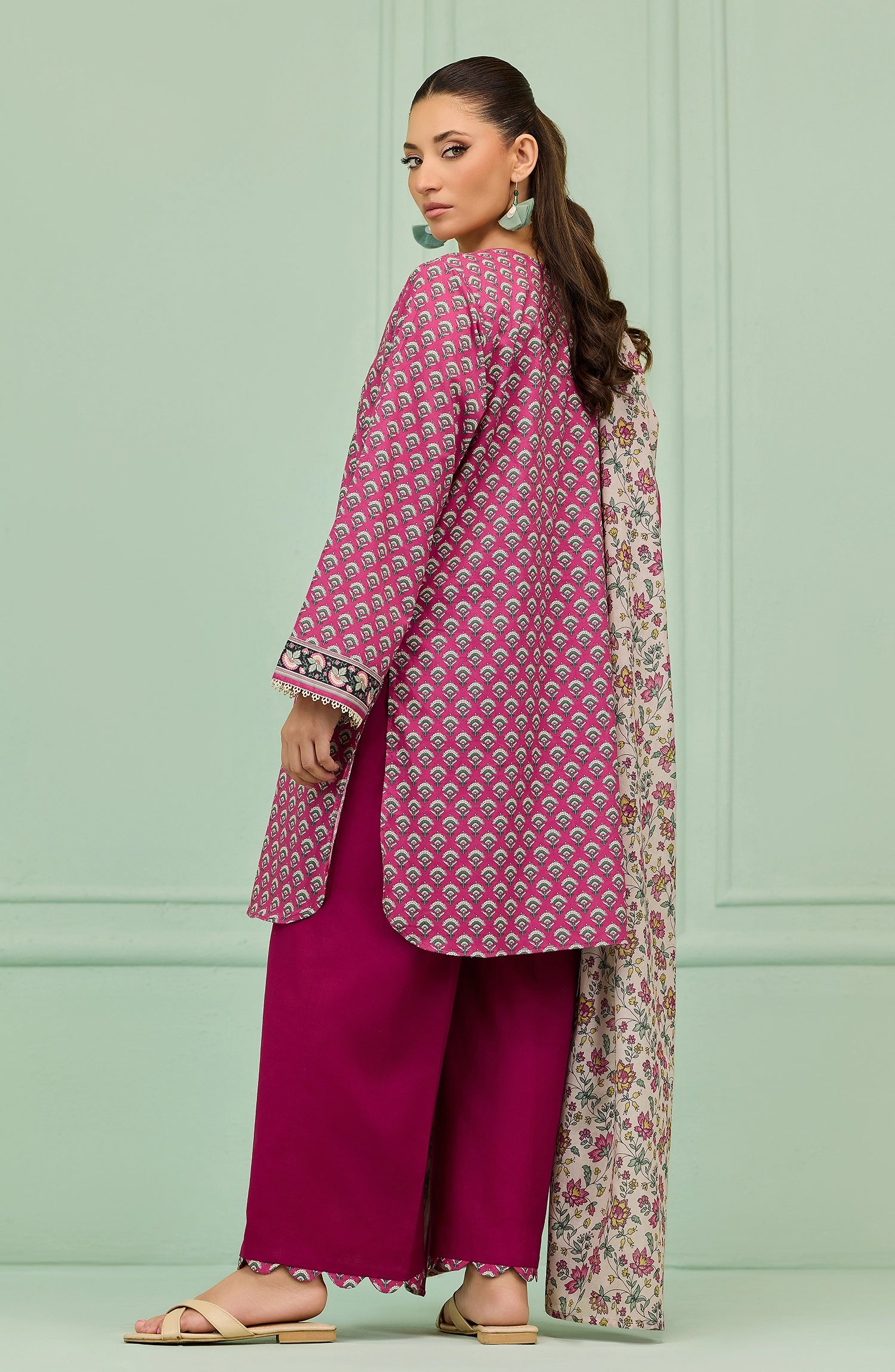 Unstitched | 3 Piece | Embroidered | Lawn Shirt | OTL-20116/U PINK