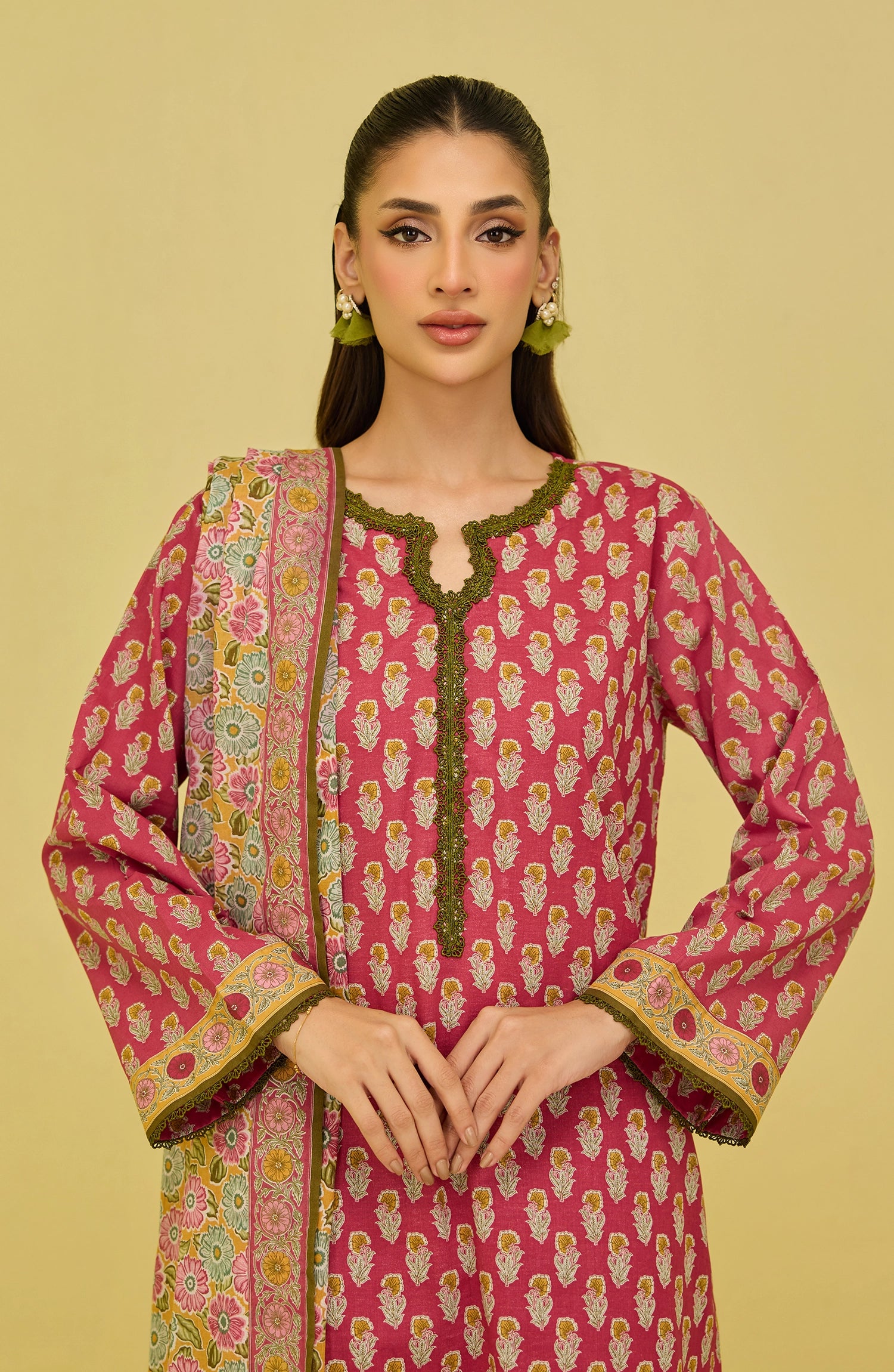 Stitched | 3 Piece | Printed | Lawn Shirt | OTL-20876/S PINK | JAZZ