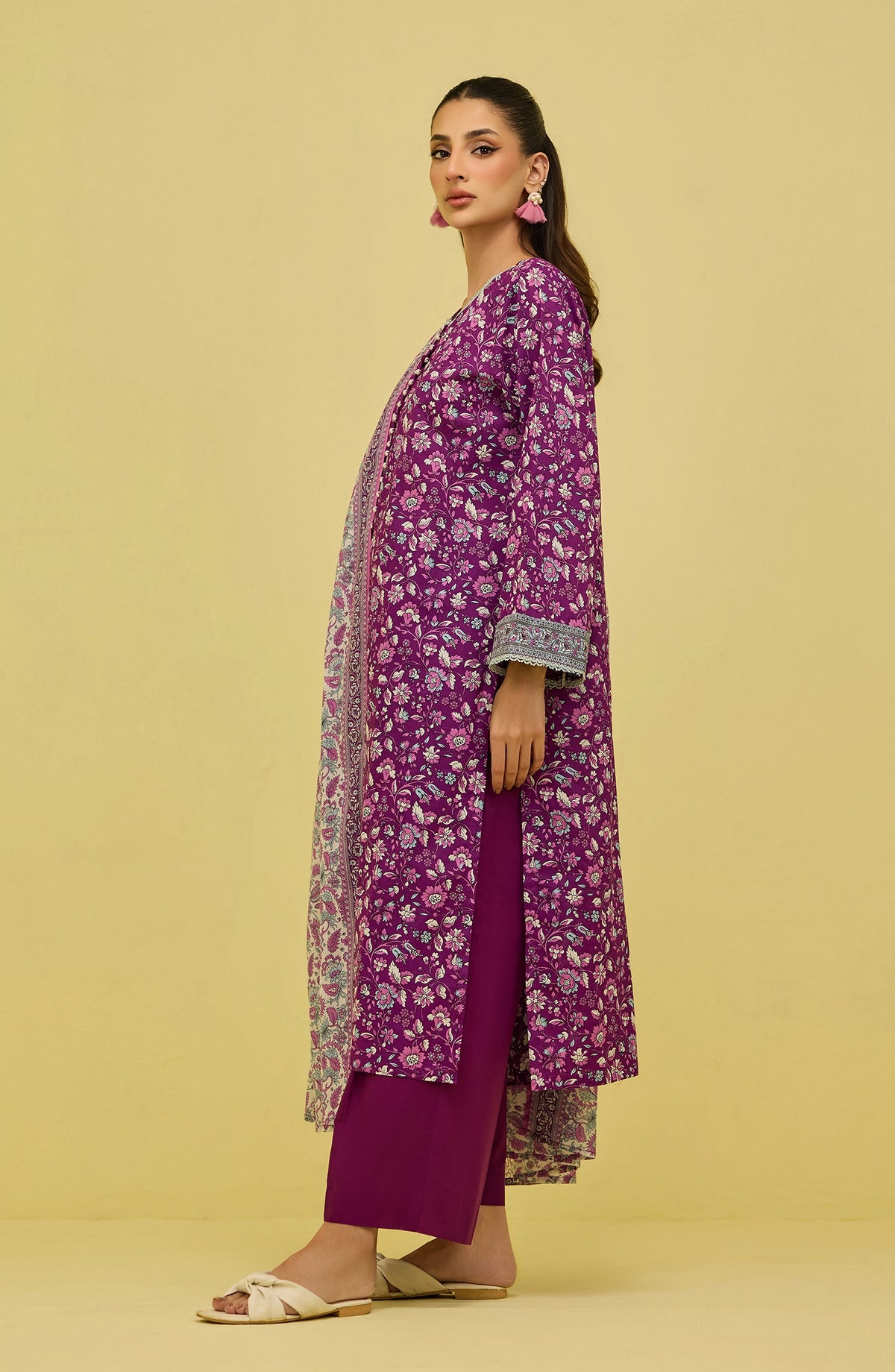 Unstitched | 3 Piece | Printed | Lawn Shirt | OTL-20926/U PURPLE