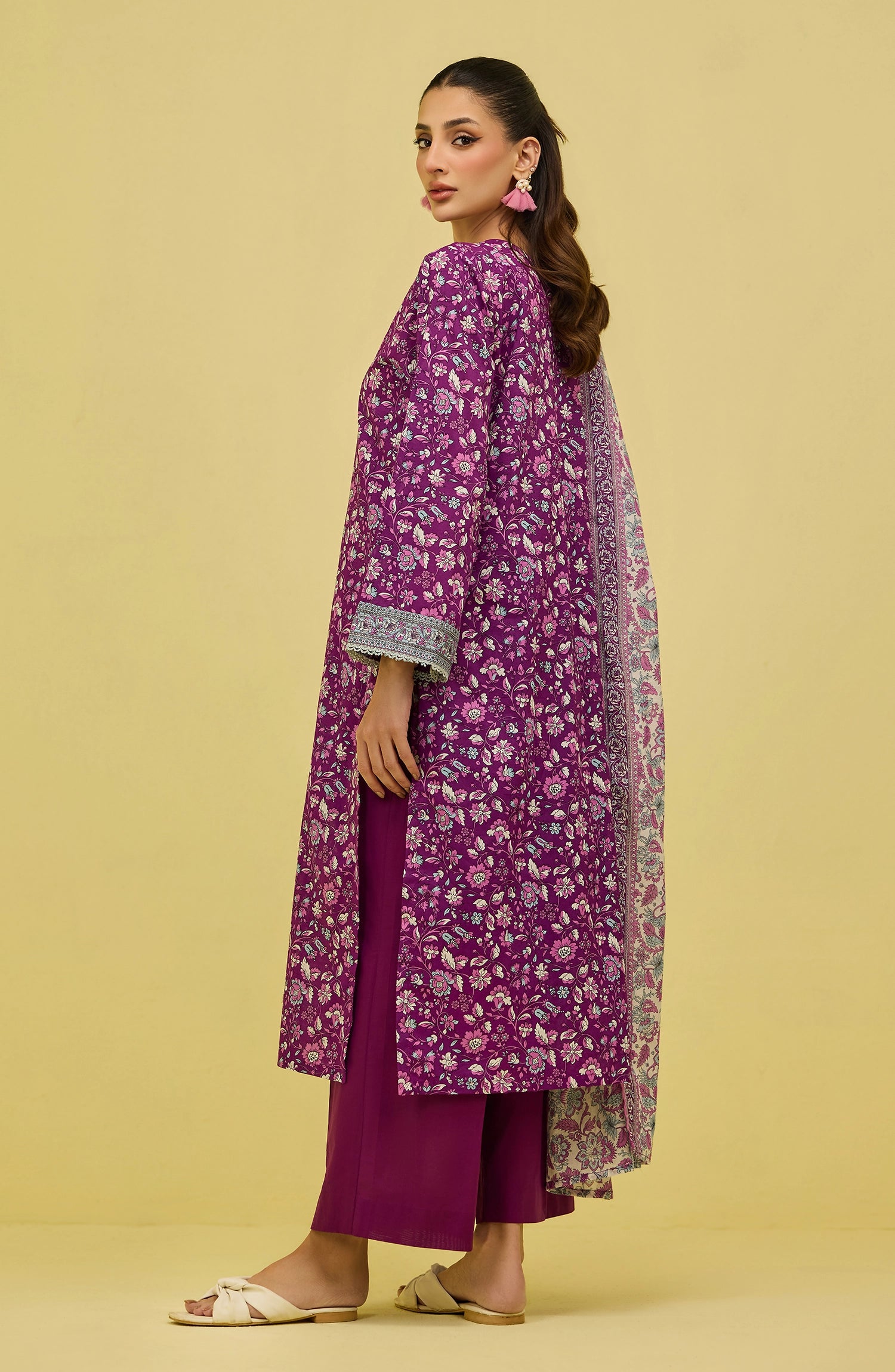 Unstitched | 3 Piece | Printed | Lawn Shirt | OTL-20926/U PURPLE