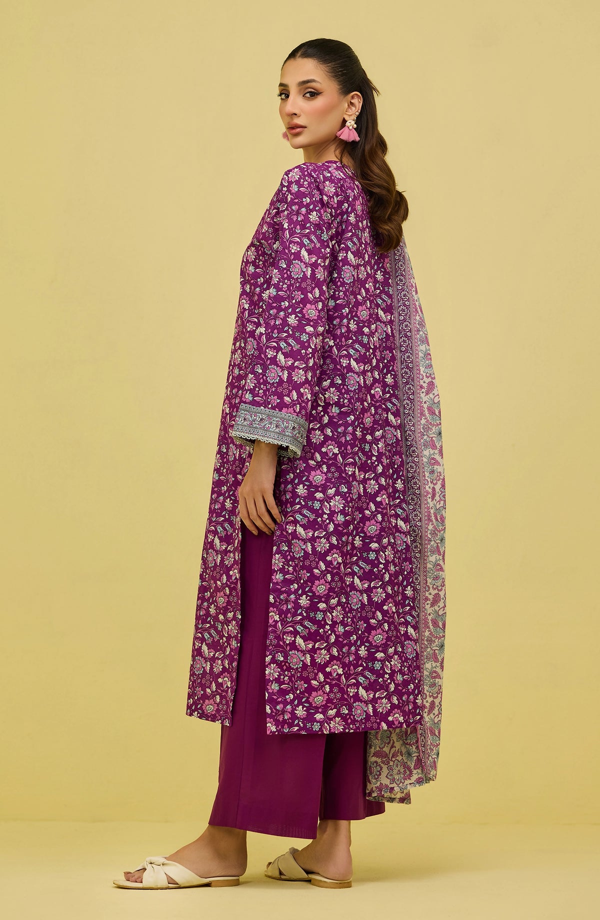 Unstitched | 3 Piece | Printed | Lawn Shirt | OTL-20926/U PURPLE