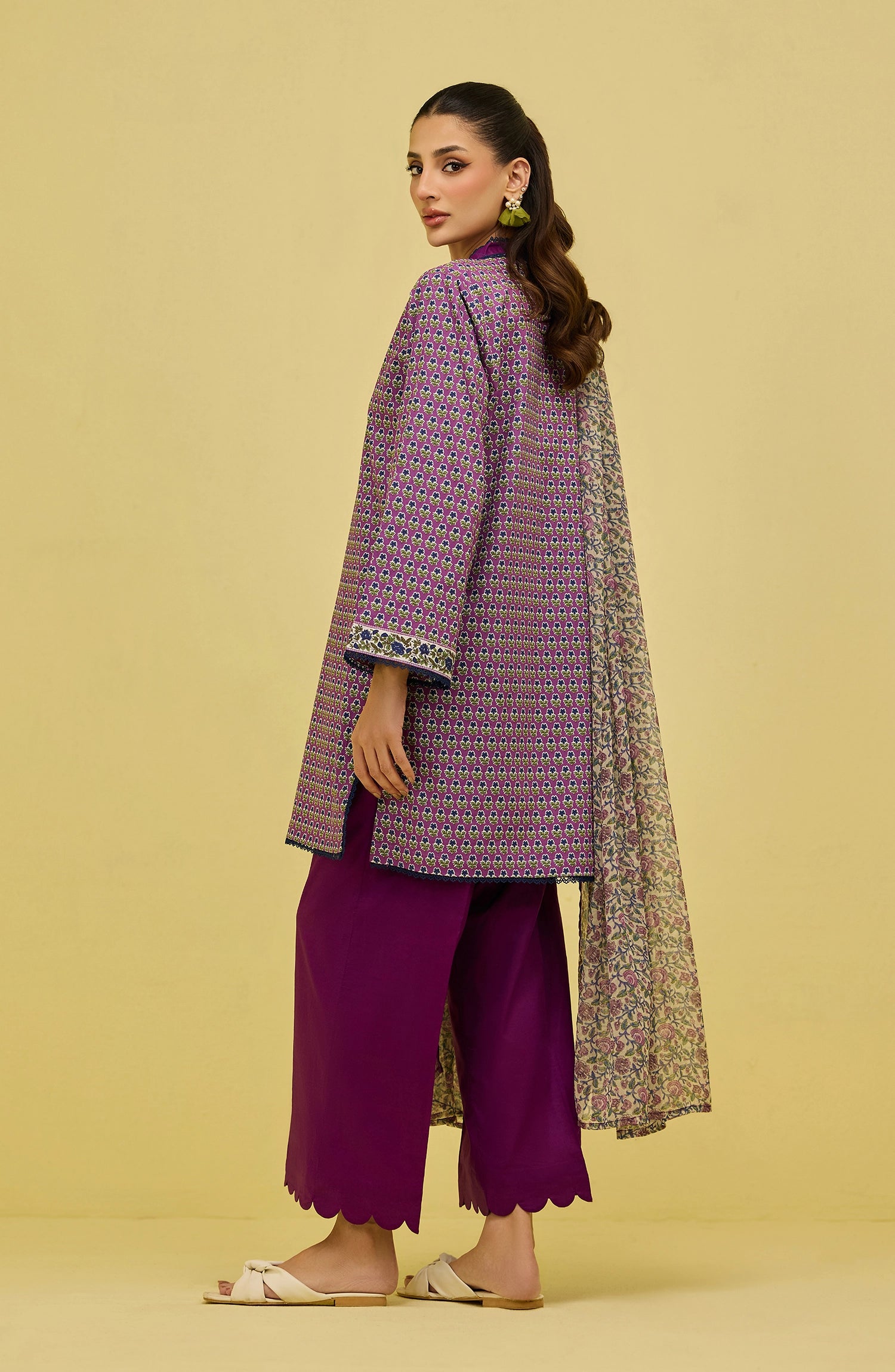 Unstitched | 3 Piece | Printed | Lawn Shirt | OTL-20366/U PURPLE