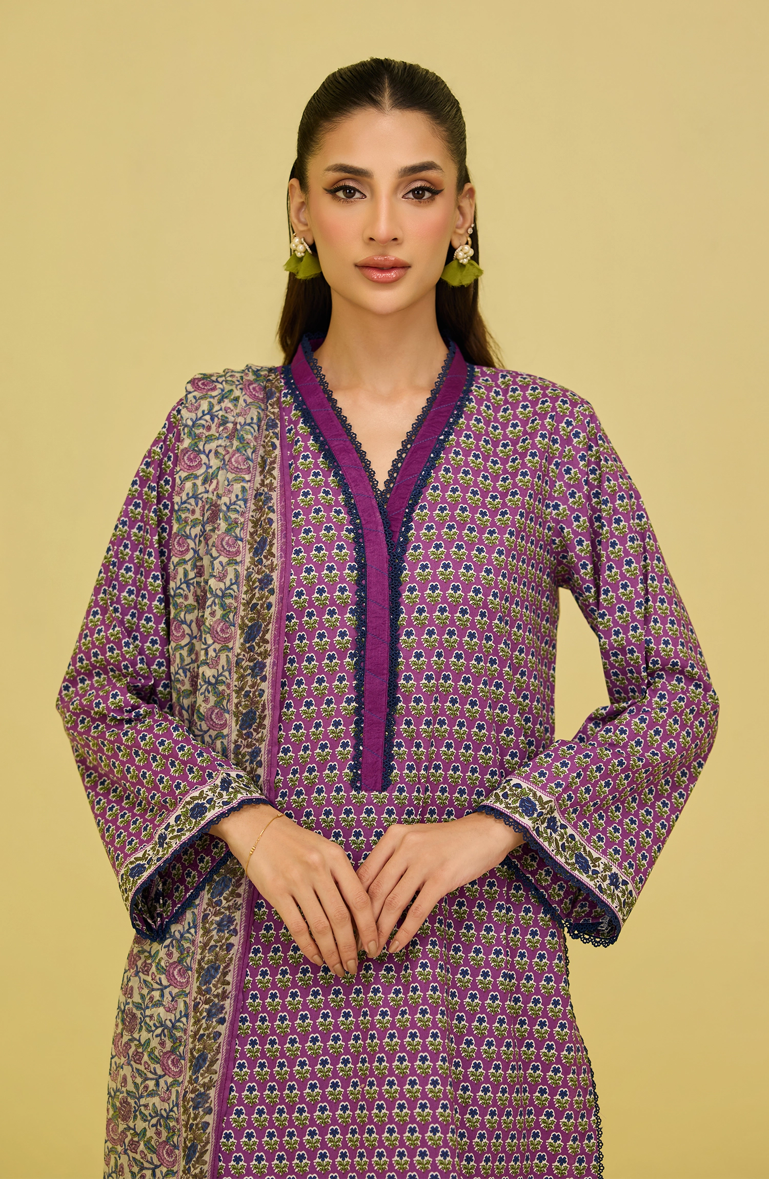 Unstitched | 3 Piece | Printed | Lawn Shirt | OTL-20366/U PURPLE