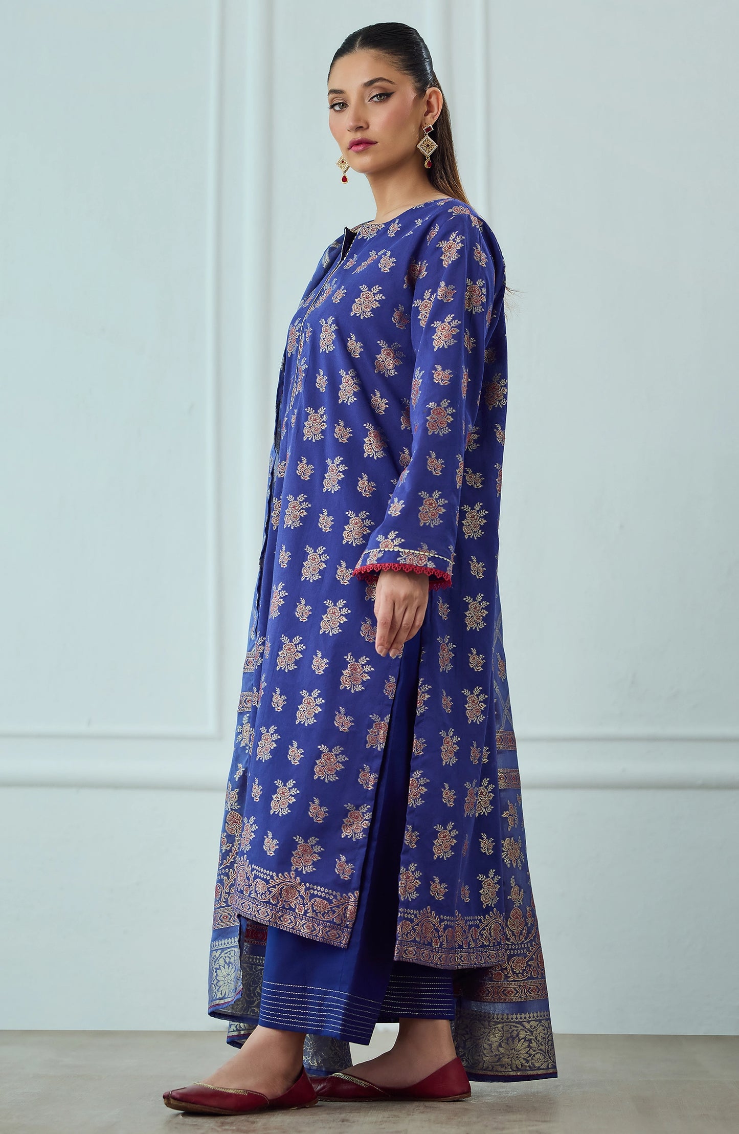 Unstitched | 3 Piece | Weaved | Jacquard Shirt | OTL-25-078/U BLUE
