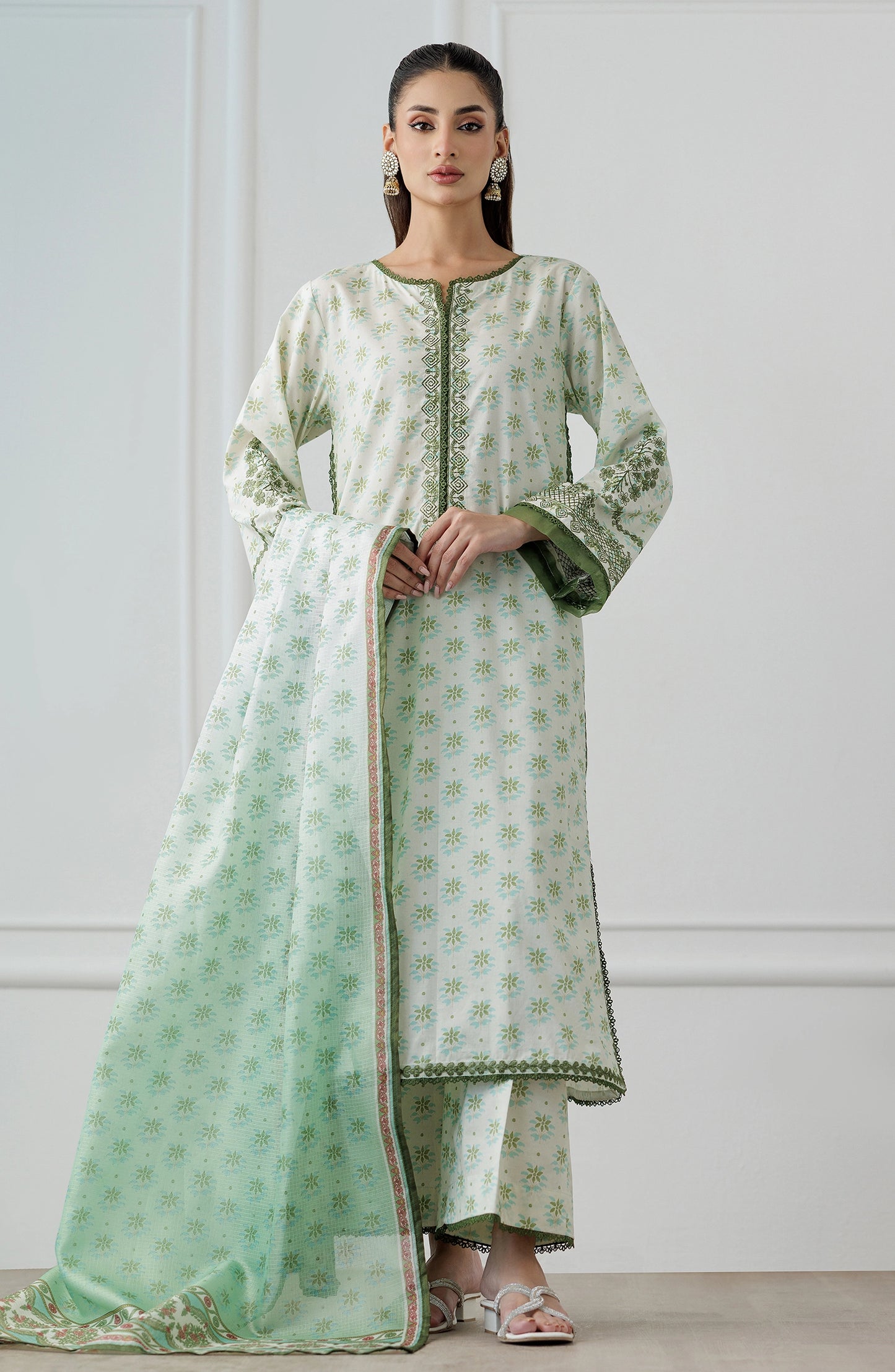 Stitched | 3 Piece | Embroidered | LAWN SHIRT | WRHC25S-3002/S BEIGE