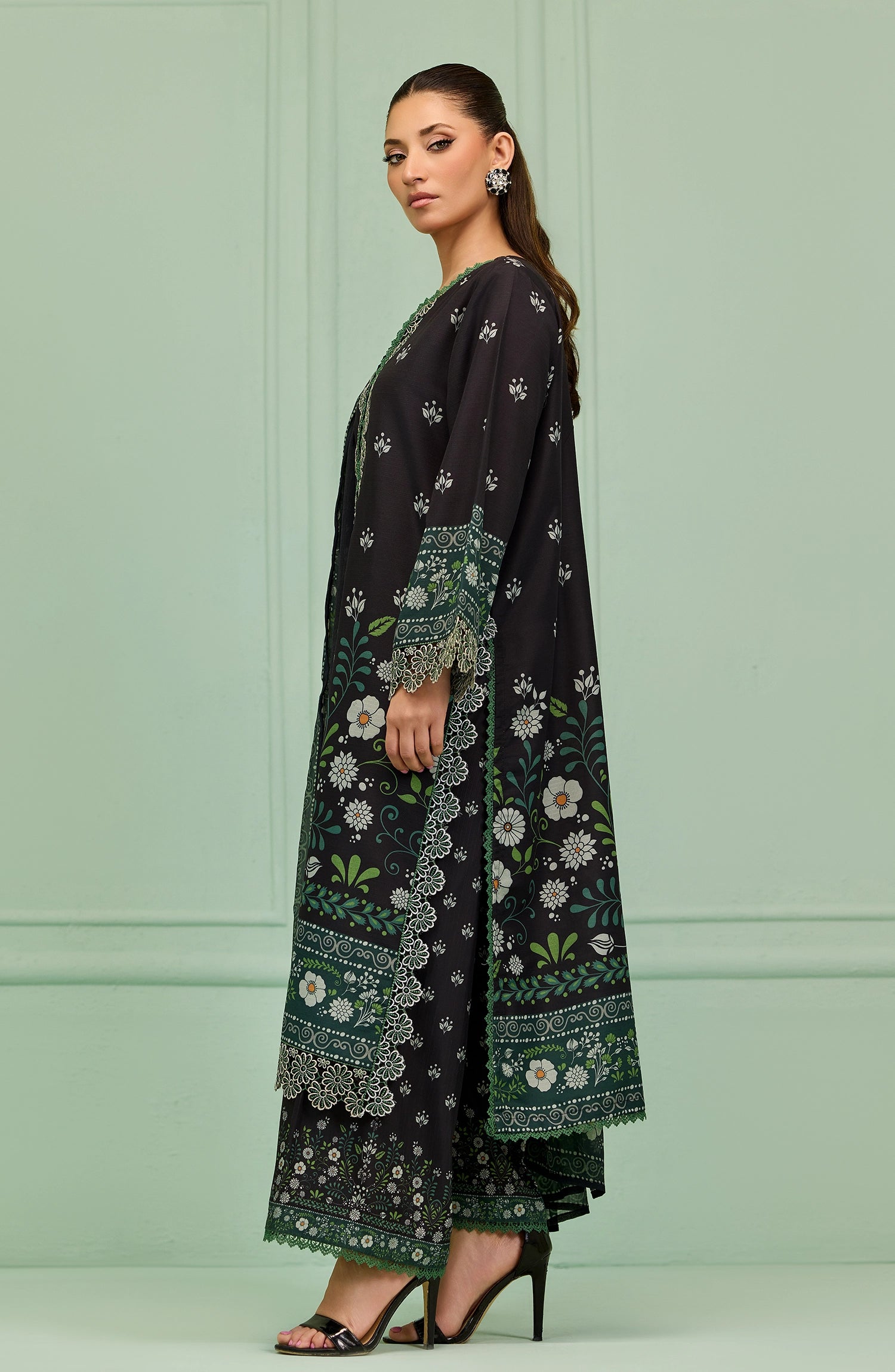 Stitched | 3 Piece | Printed | Lawn Shirt | WRHP26S-3003/S BLACK